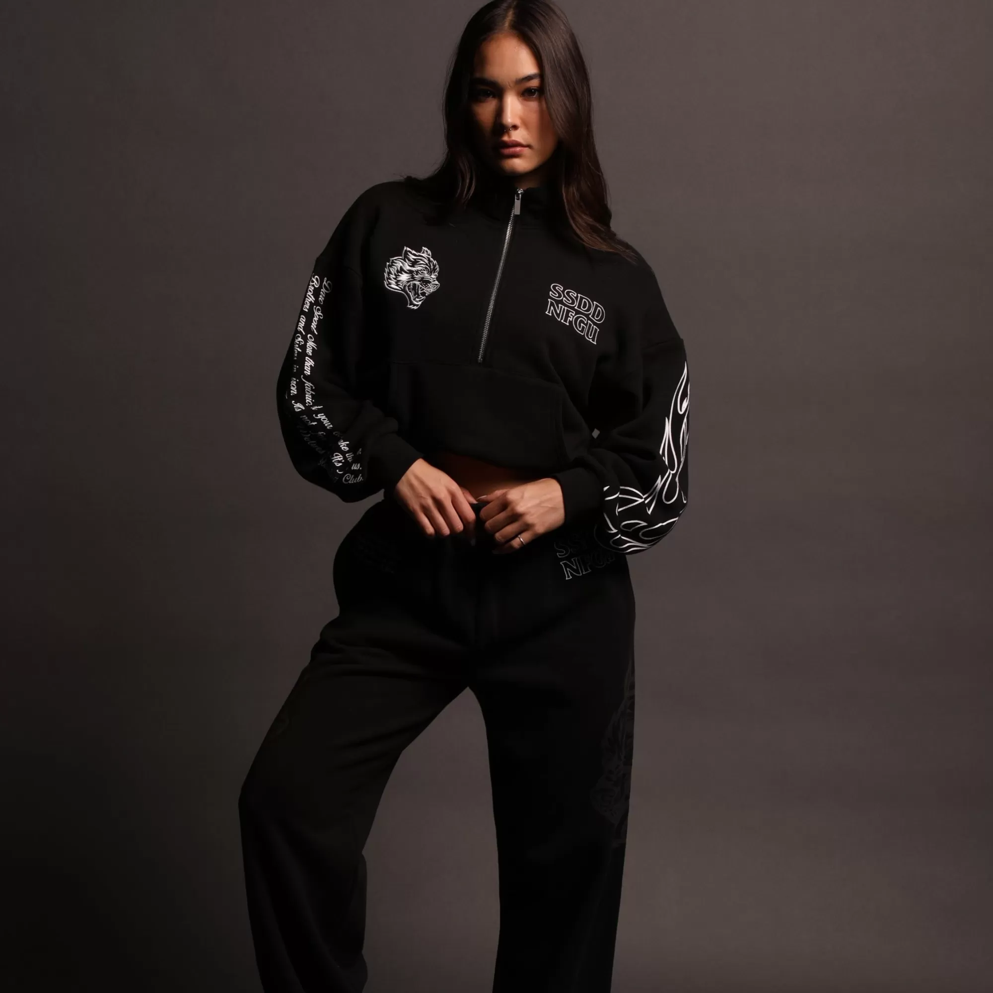 Shop Flames She Everson Mockneck Sweater In Black Women Tops
