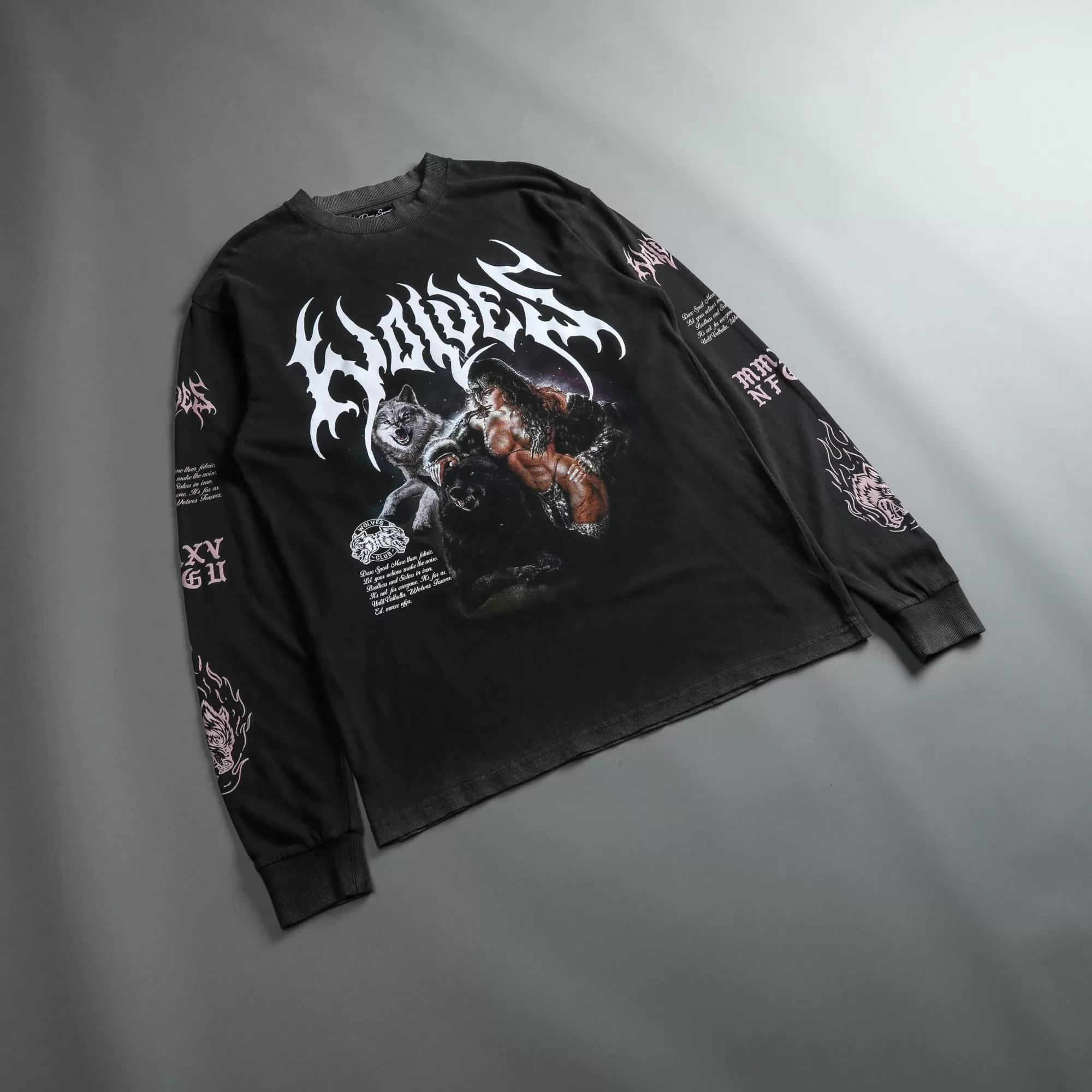 Cheap Goddess "Premium Vintage" (Ls) Tee In Charcoal Men Premium/Oversized Tees