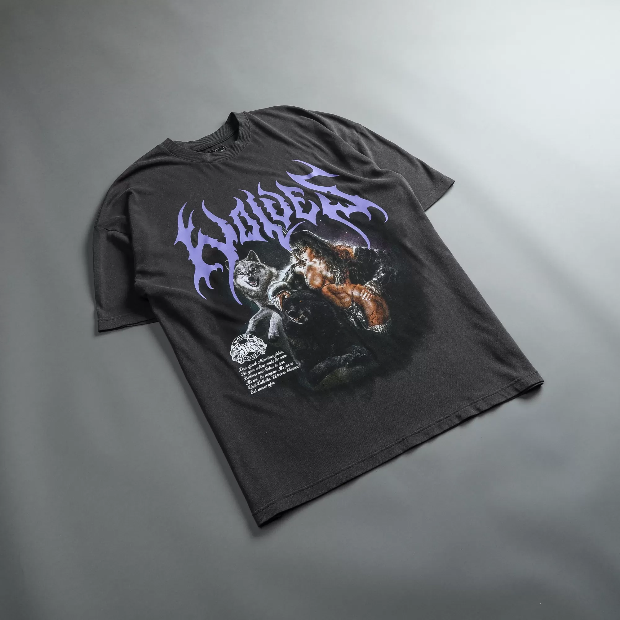 Shop Goddess "Premium Vintage" Oversized Tee In Wolf Gray Men Premium/Oversized Tees