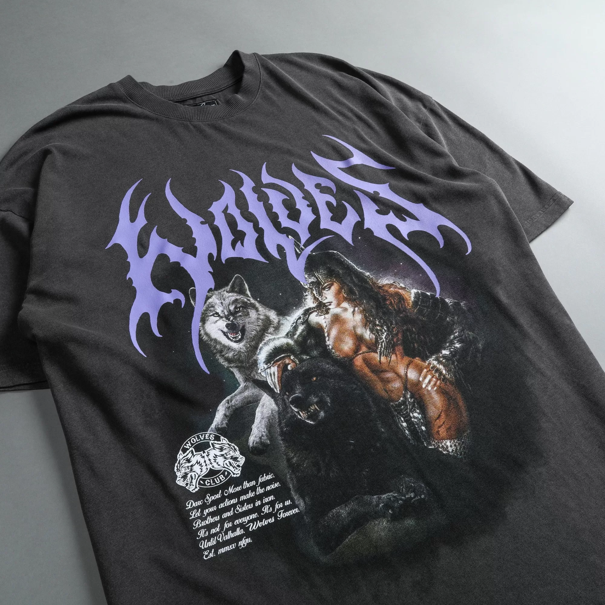 Shop Goddess "Premium Vintage" Oversized Tee In Wolf Gray Men Premium/Oversized Tees