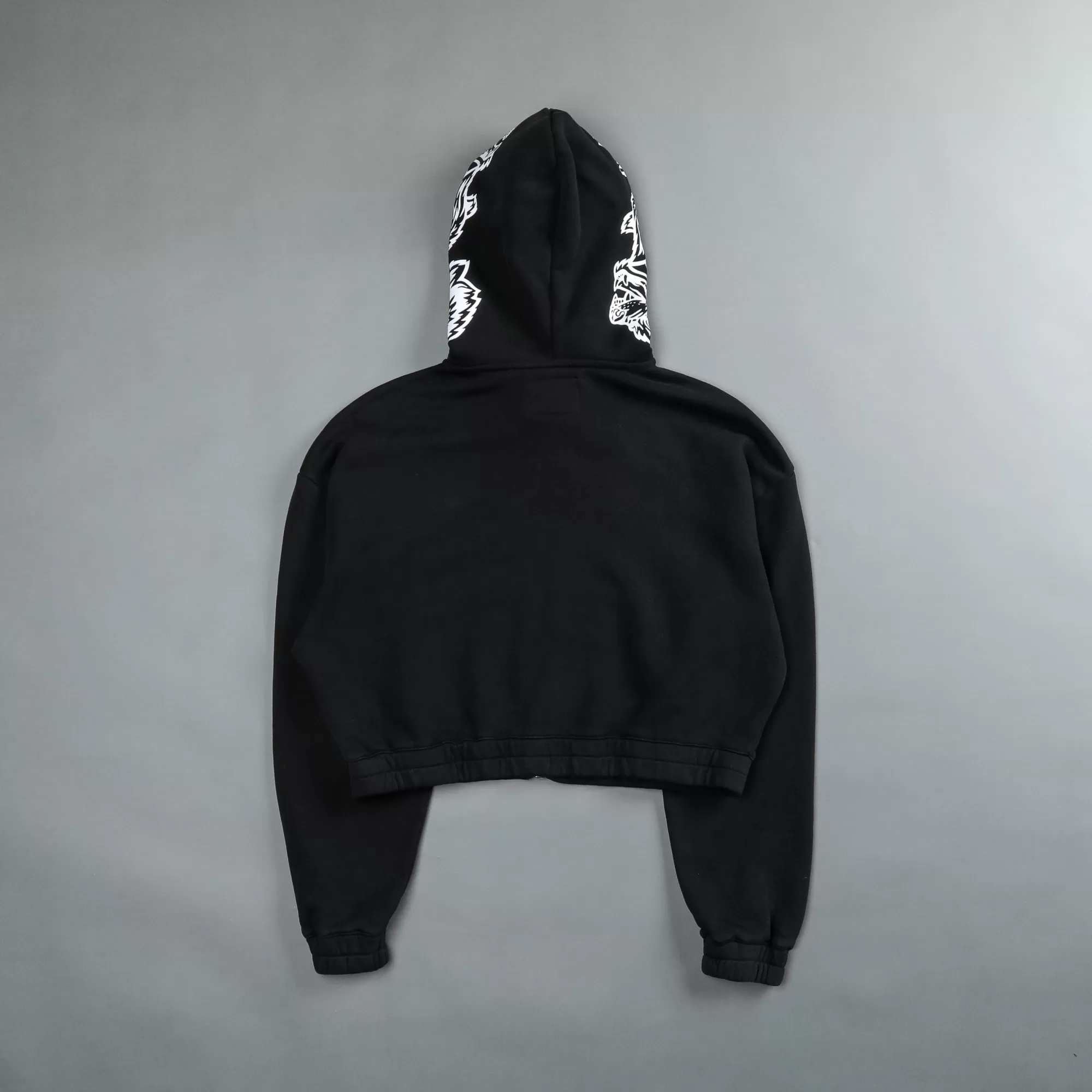 Hot Halo "Vintage Chambers" (Cropped) Zip Hoodie In Black Women Tops