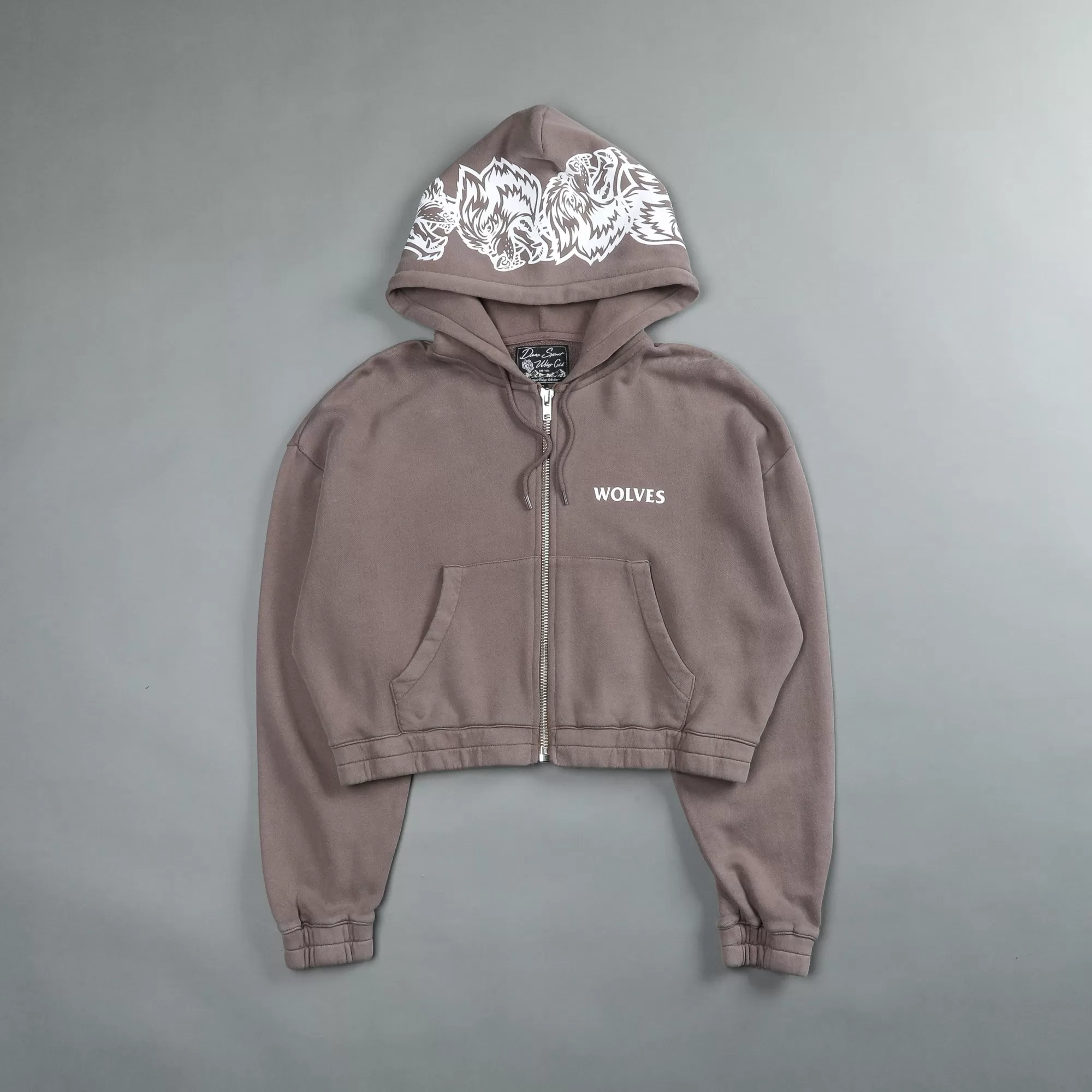 Outlet Halo "Vintage Chambers" (Cropped) Zip Hoodie In Mojave Brown Women Tops