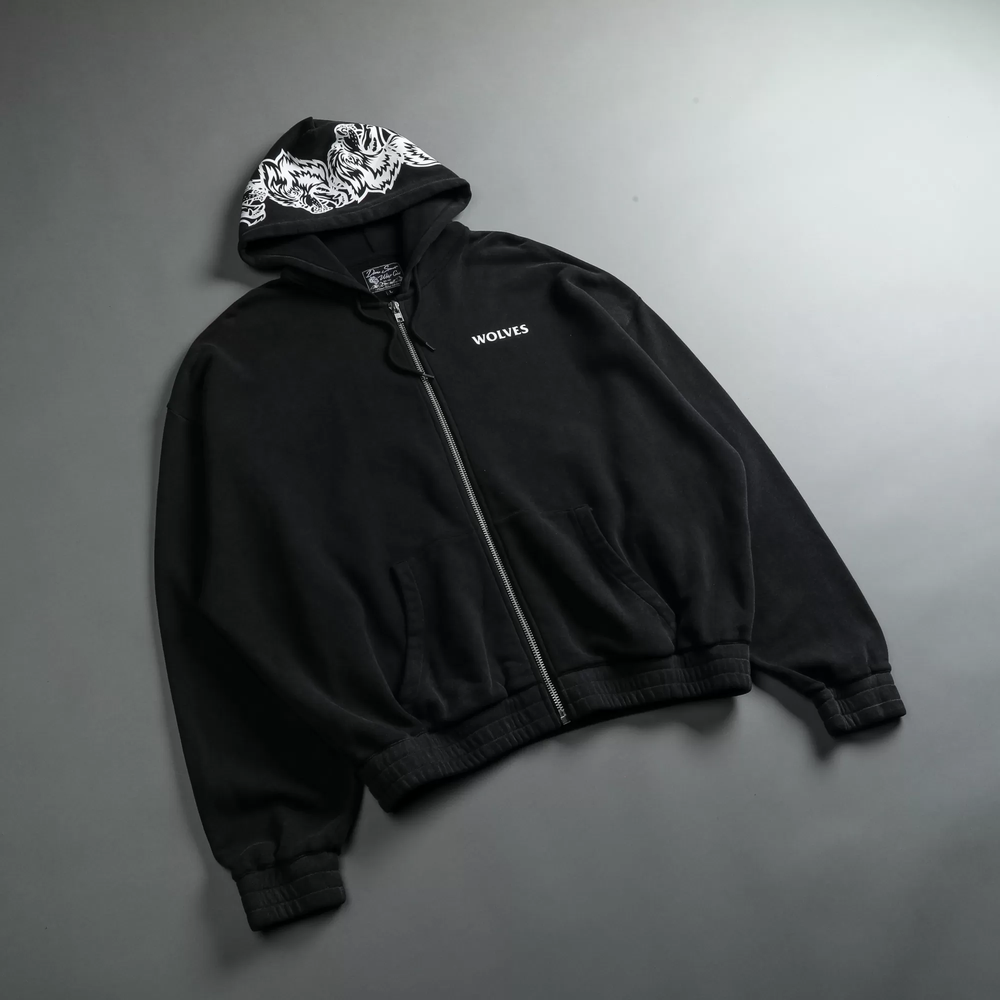 Hot Halo "Vintage Chambers" Zip Hoodie In Black Men Zip Up Hoodies