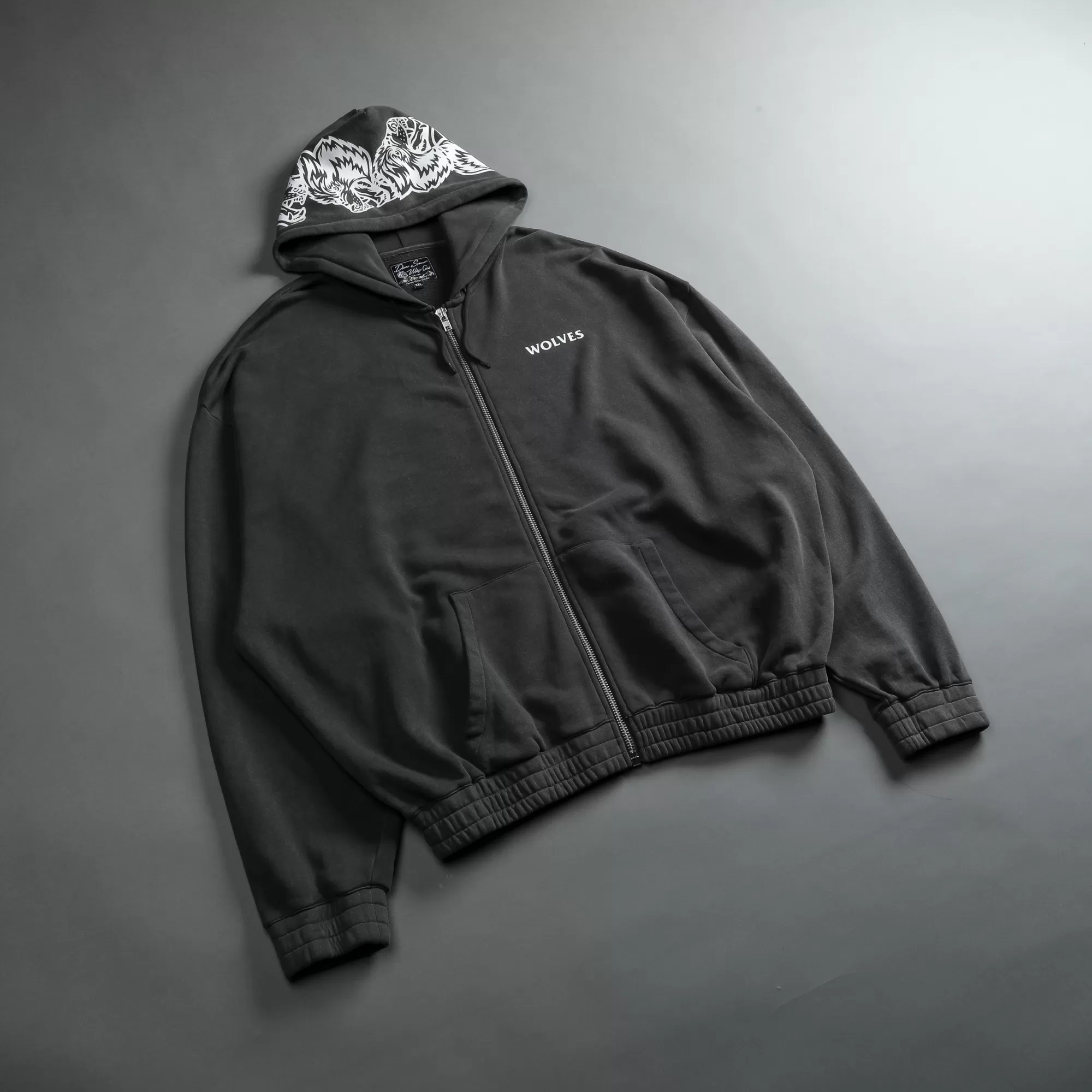Cheap Halo "Vintage Chambers" Zip Hoodie In Wolf Gray Men Zip Up Hoodies