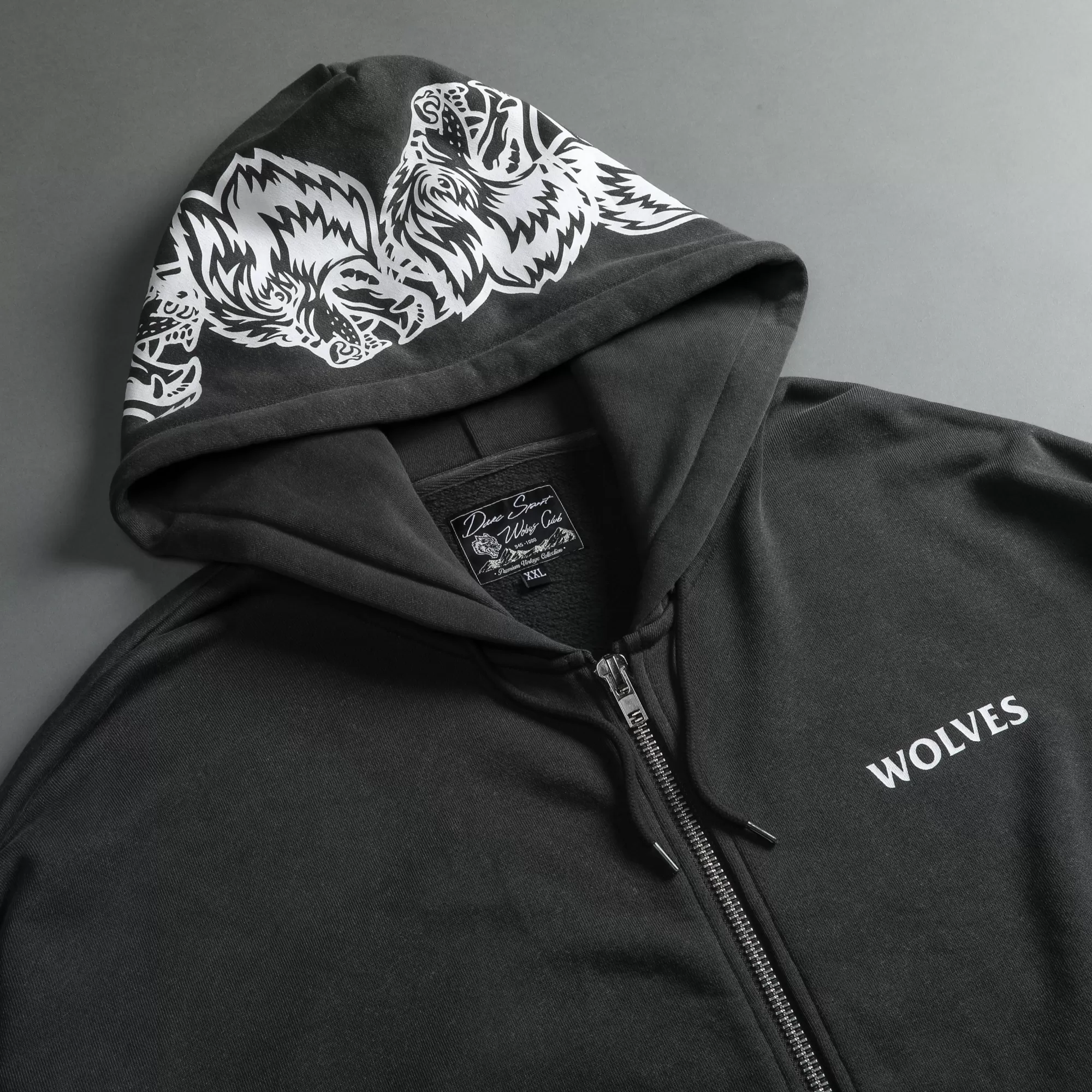 Cheap Halo "Vintage Chambers" Zip Hoodie In Wolf Gray Men Zip Up Hoodies