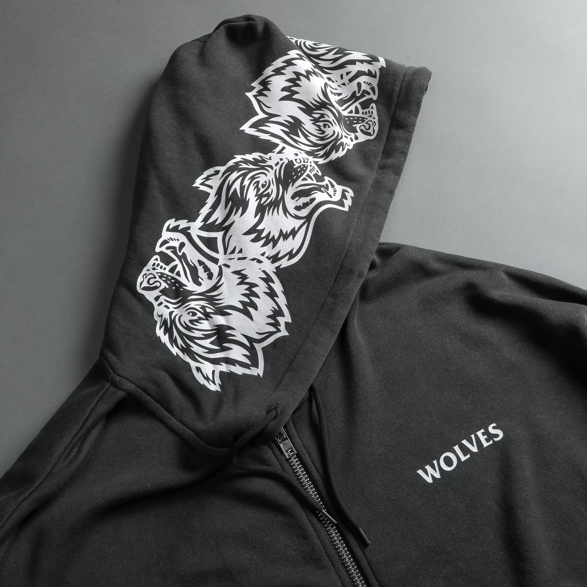 Cheap Halo "Vintage Chambers" Zip Hoodie In Wolf Gray Men Zip Up Hoodies