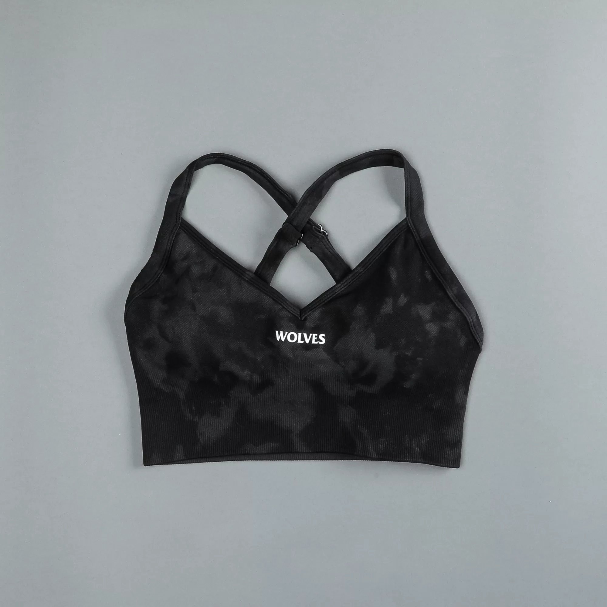 Flash Sale Hardcore "Everson Seamless" Sierra Bra In Tonal Black Jumbo Marble Women Tops