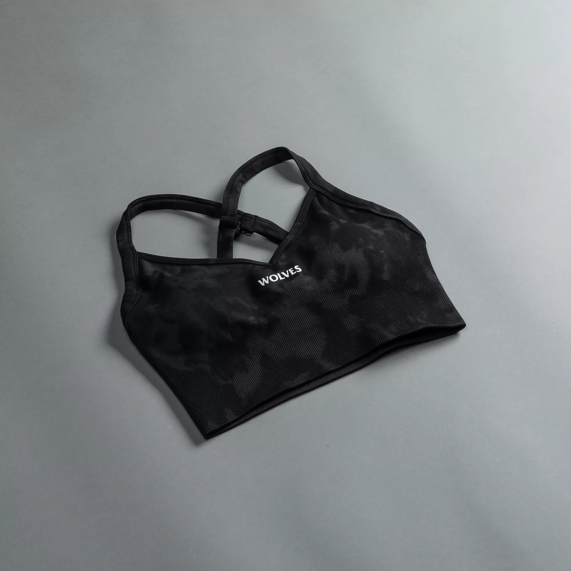 Flash Sale Hardcore "Everson Seamless" Sierra Bra In Tonal Black Jumbo Marble Women Tops