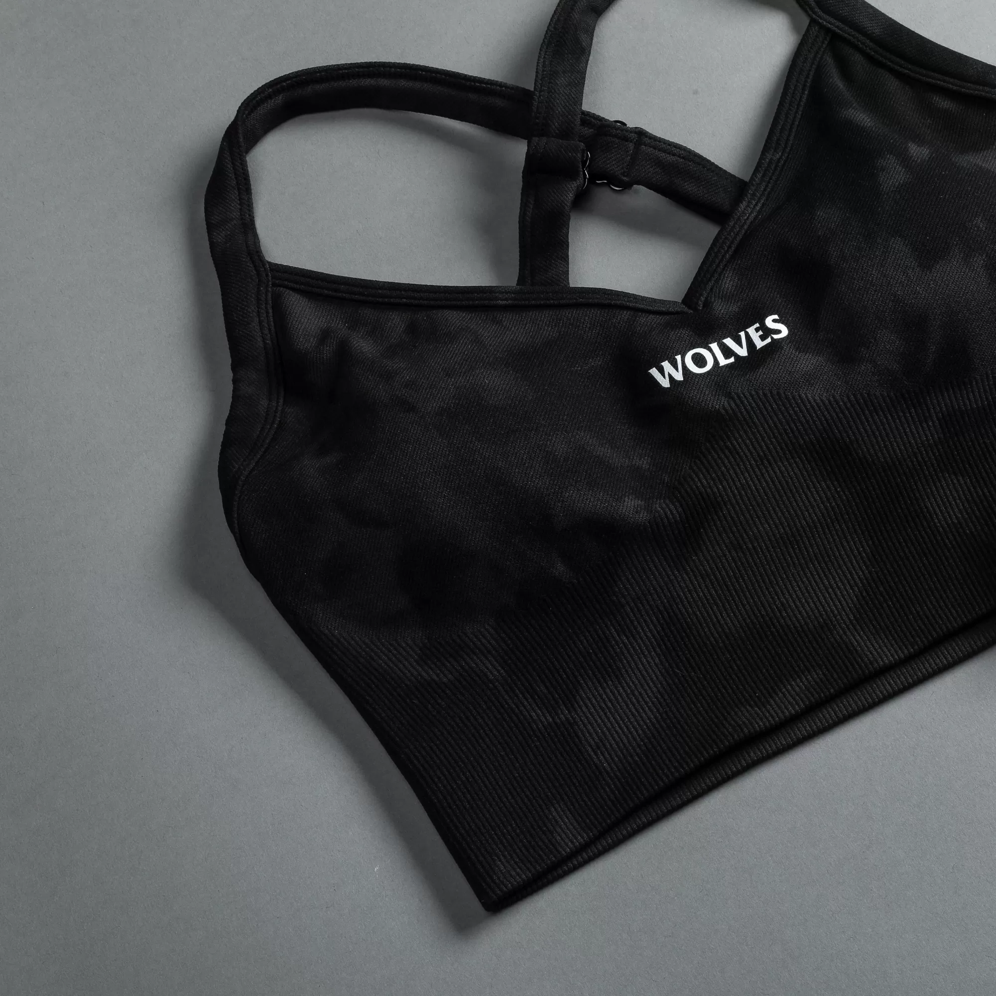 Flash Sale Hardcore "Everson Seamless" Sierra Bra In Tonal Black Jumbo Marble Women Tops