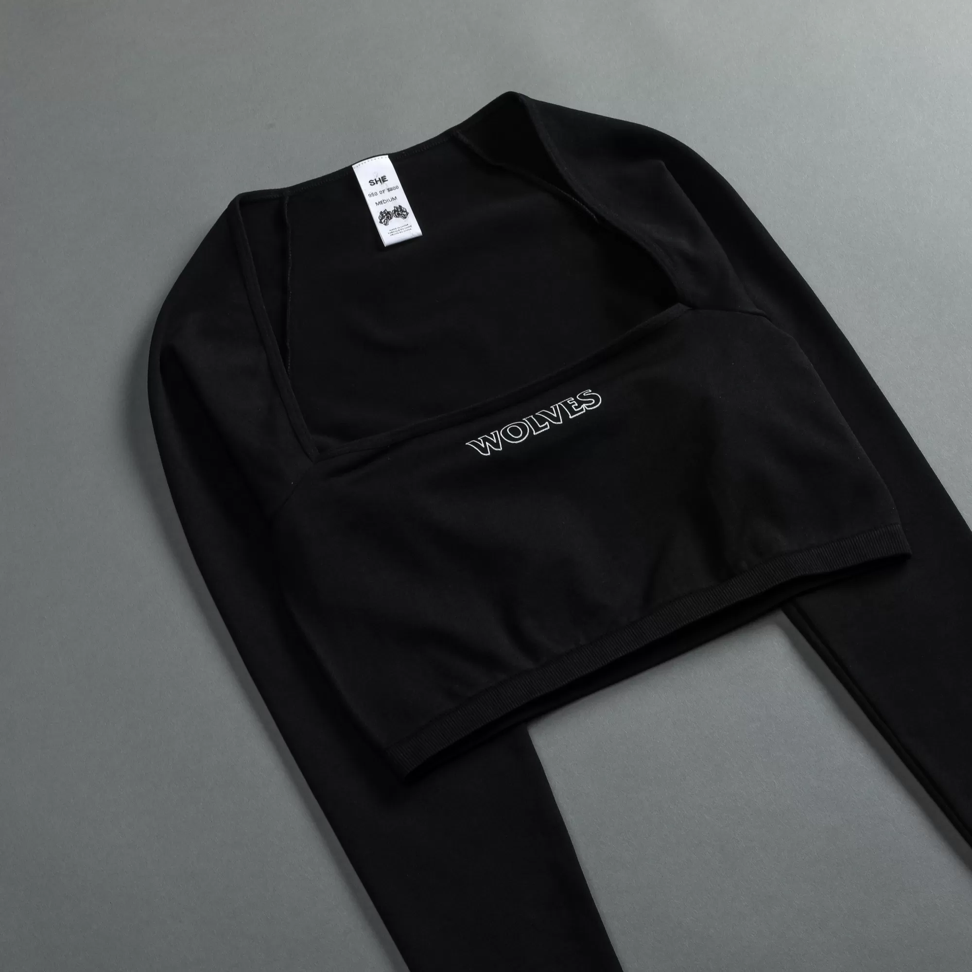 Best Hardcore L/S "Everson Sage Seamless" Top In Black Women Seamless