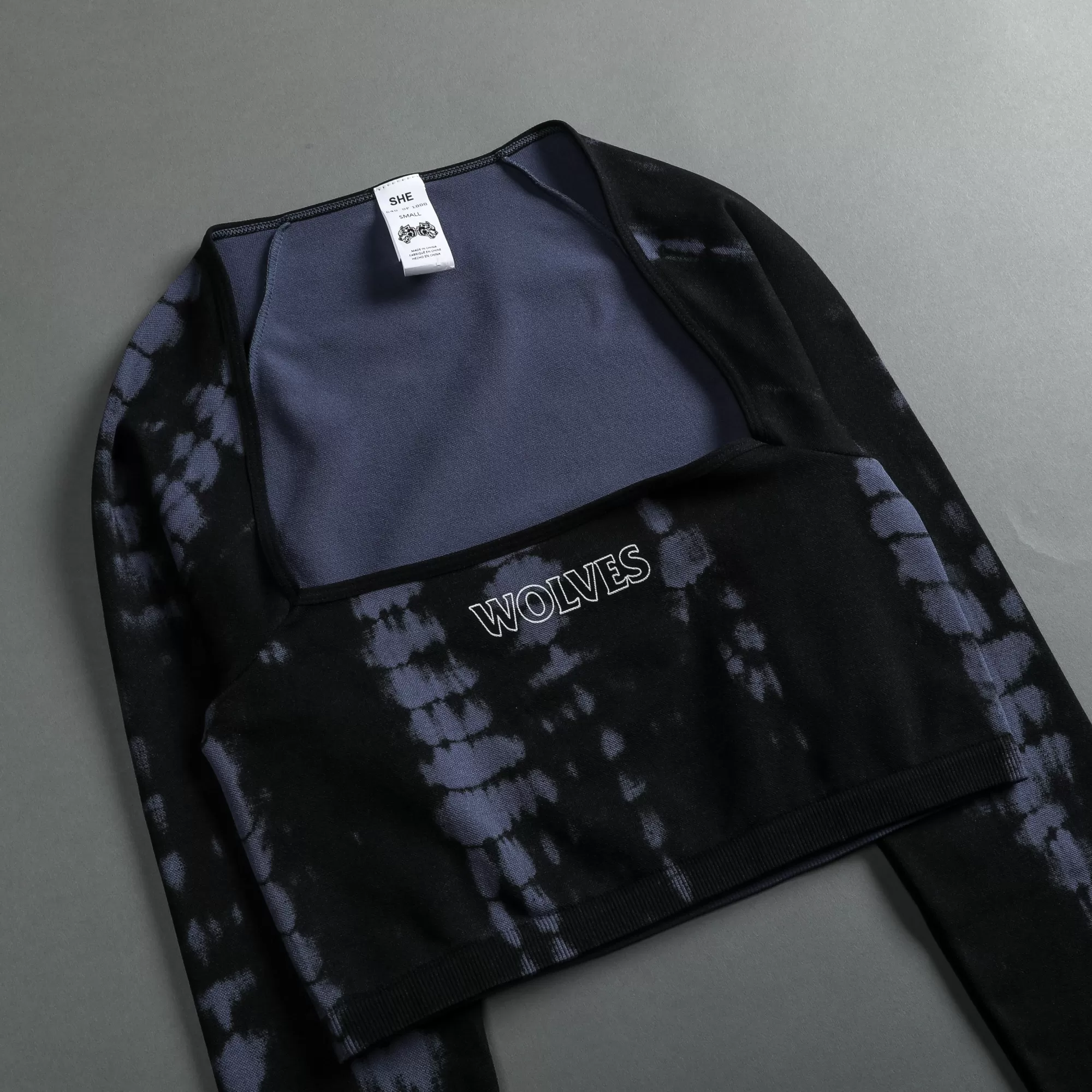 Clearance Hardcore L/S "Everson Sage Seamless" Top In Tonal Midnight Blue Serpent Women Seamless