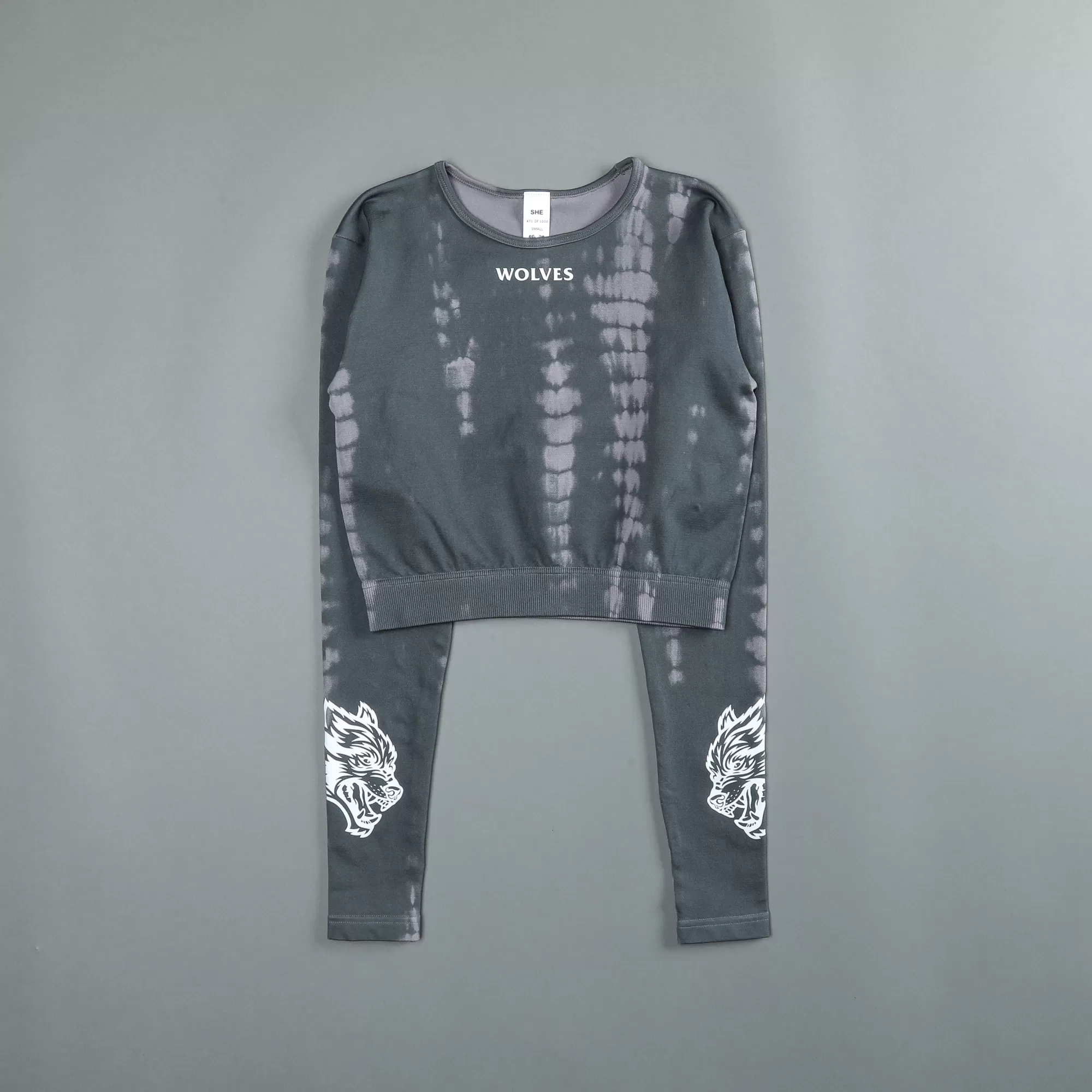Discount Hardcore L/S "Everson Seamless" Top In Pearl Gray Serpent Women Tops