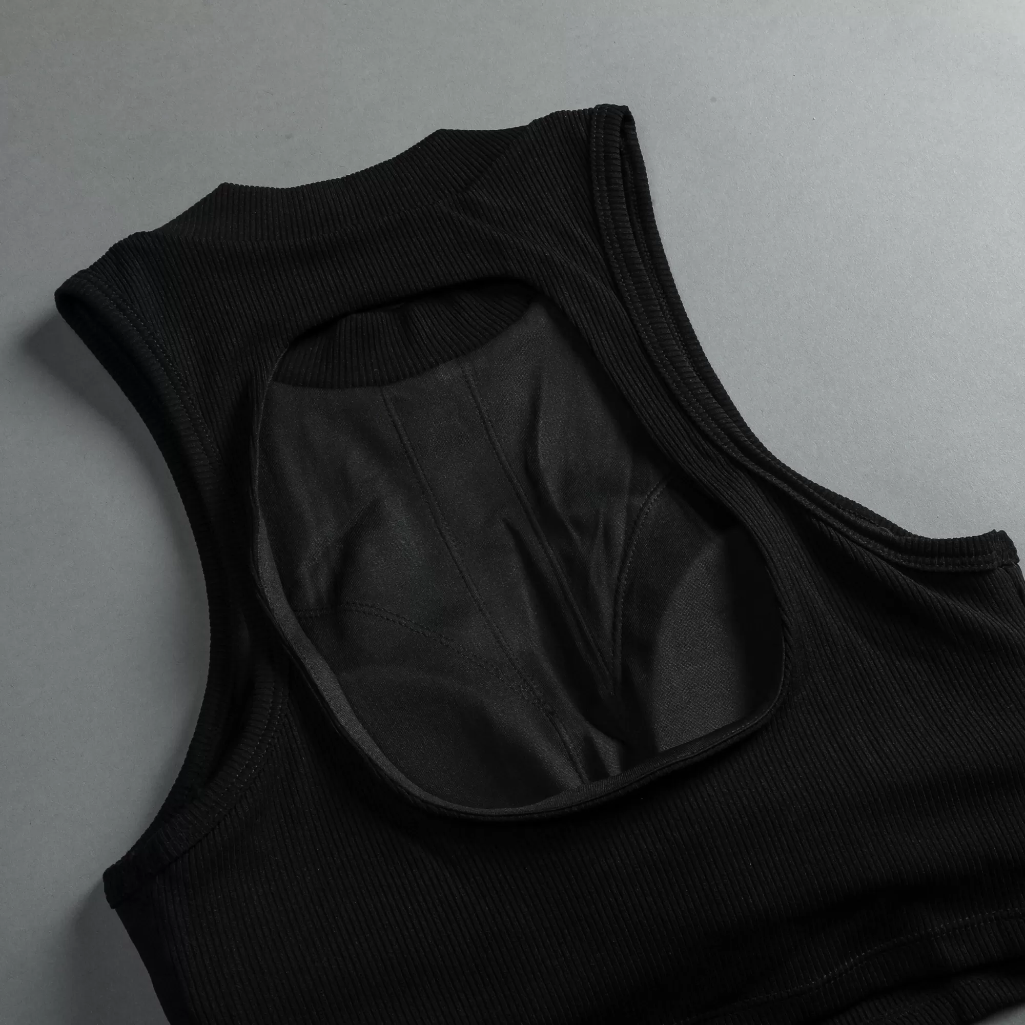 Outlet Hardcore Romy Mockneck Ribbed Tank In Black Women Tops