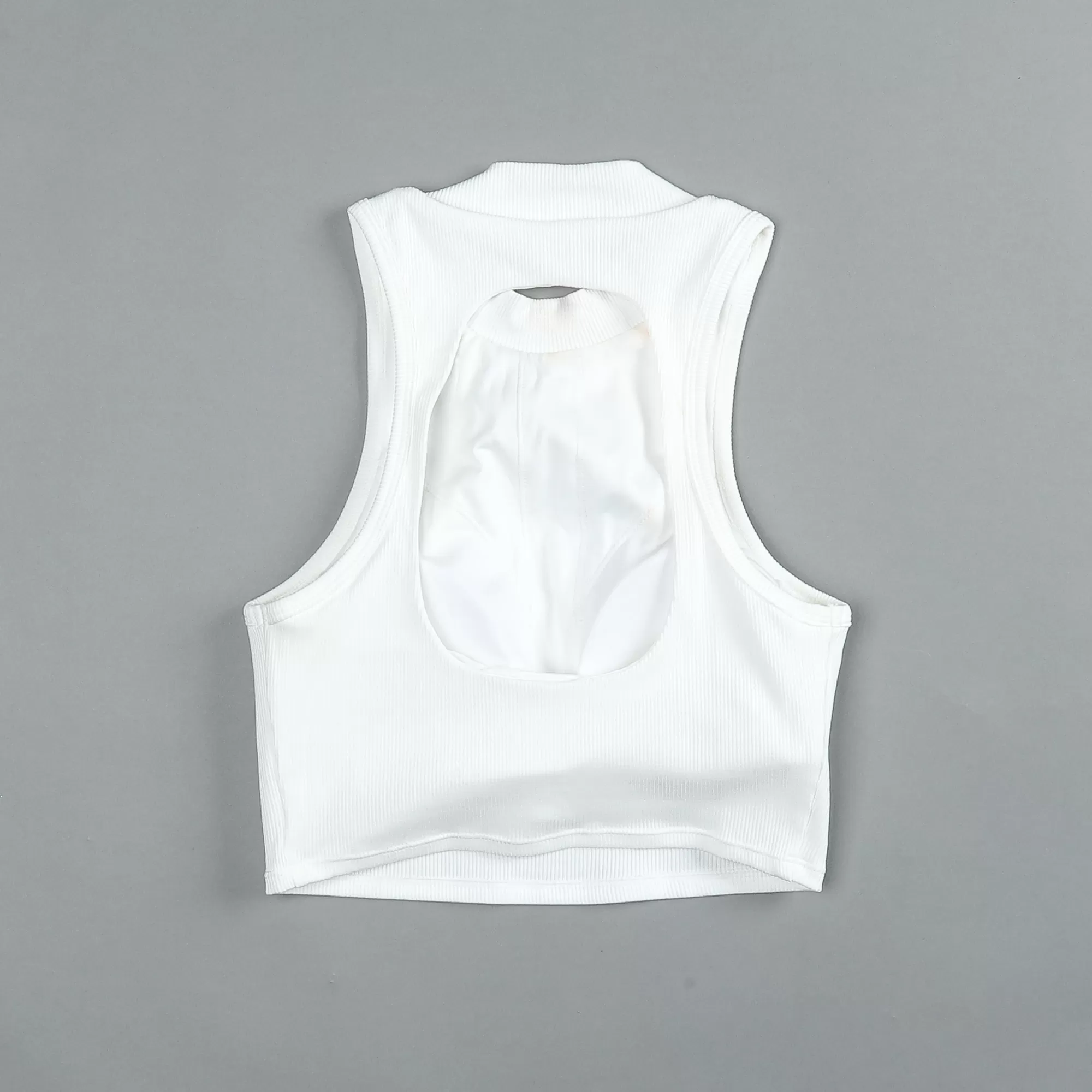 Best Hardcore Romy Mockneck Ribbed Tank In White Women Tops