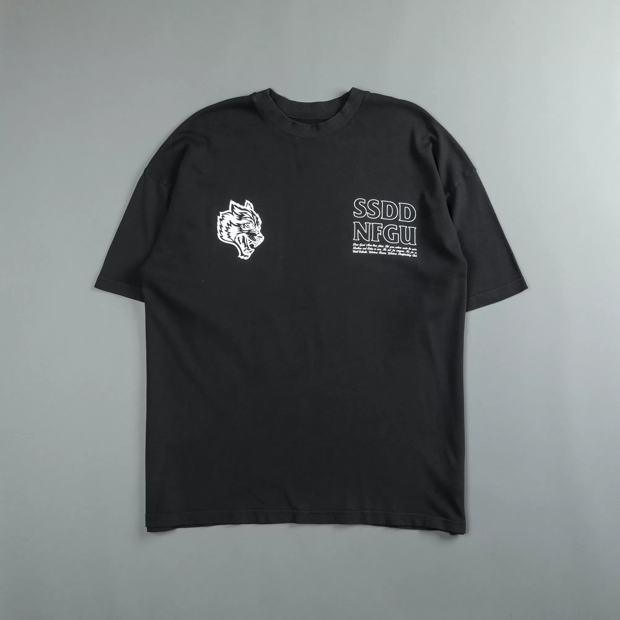 Cheap House Of Wolves V2 "Premium" Oversized Unisex Tee In Black Men Premium/Oversized Tees