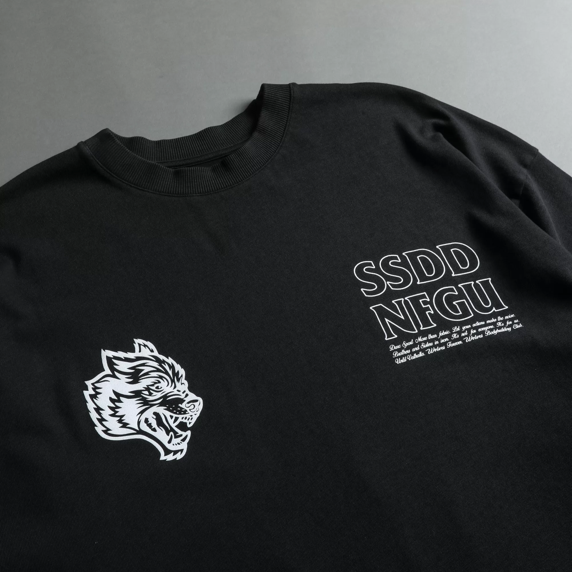 Cheap House Of Wolves V2 "Premium" Oversized Unisex Tee In Black Men Premium/Oversized Tees