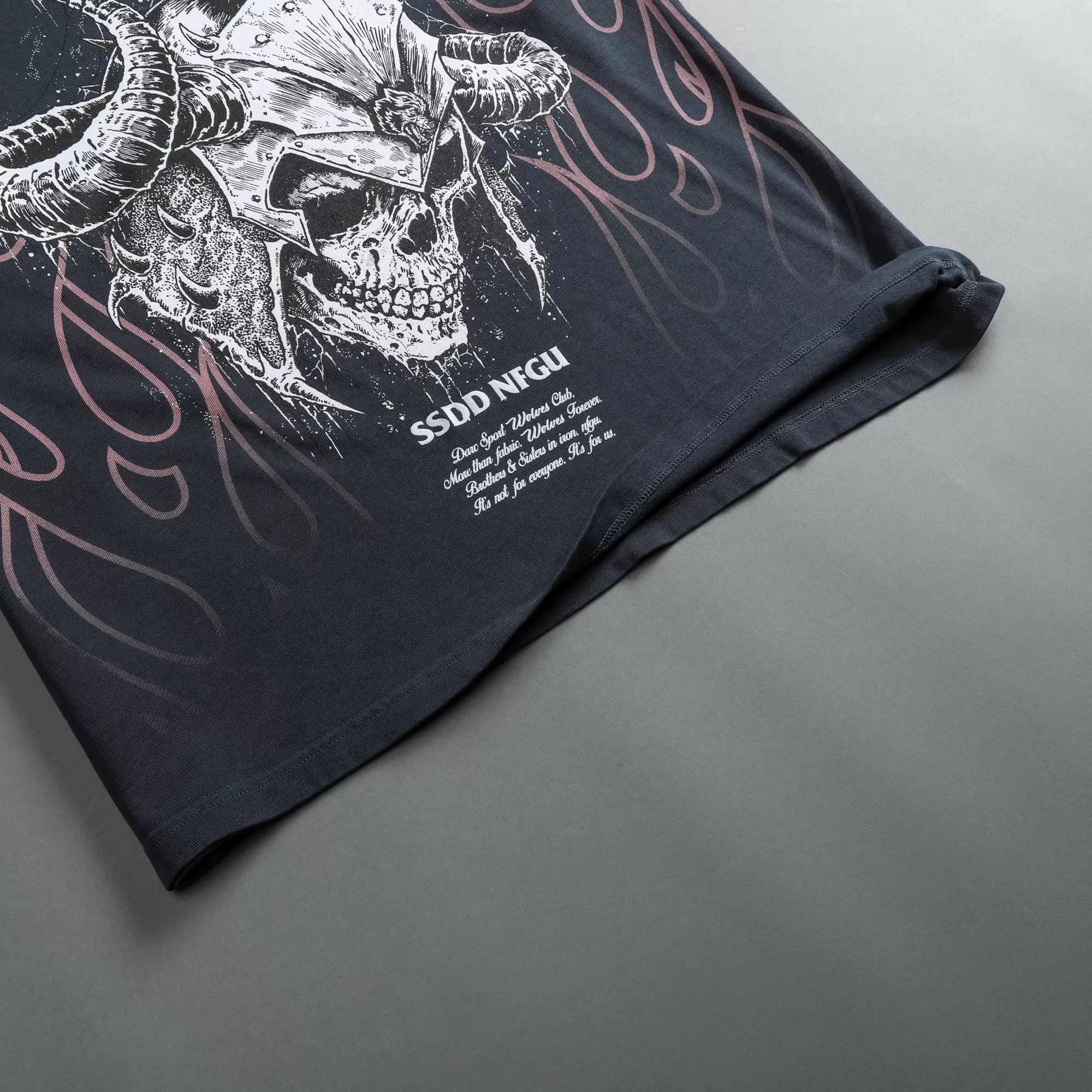 Shop House Of Wolves V2 "Premium" Oversized Unisex Tee In Midnight Blue Men Premium/Oversized Tees