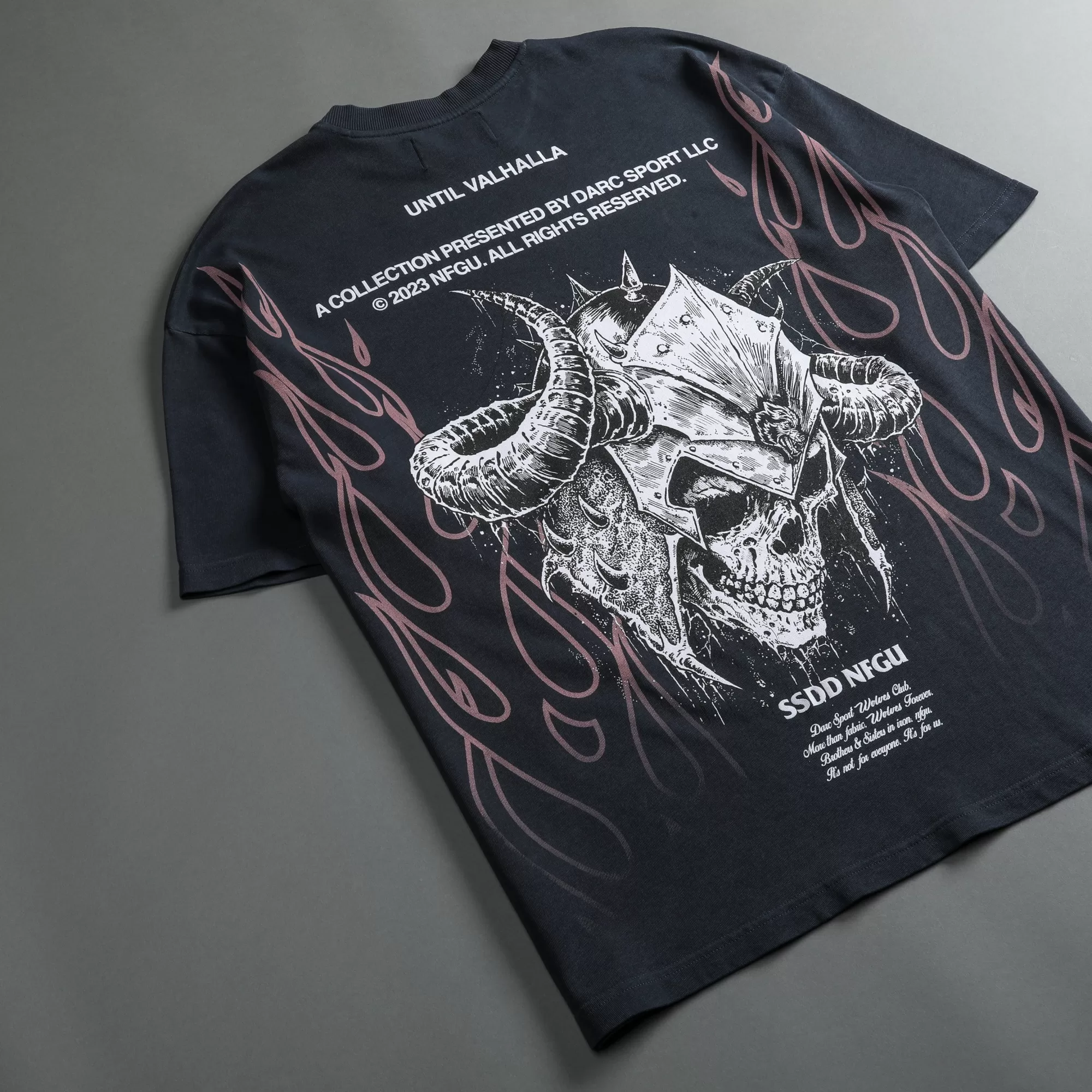 Shop House Of Wolves V2 "Premium" Oversized Unisex Tee In Midnight Blue Men Premium/Oversized Tees