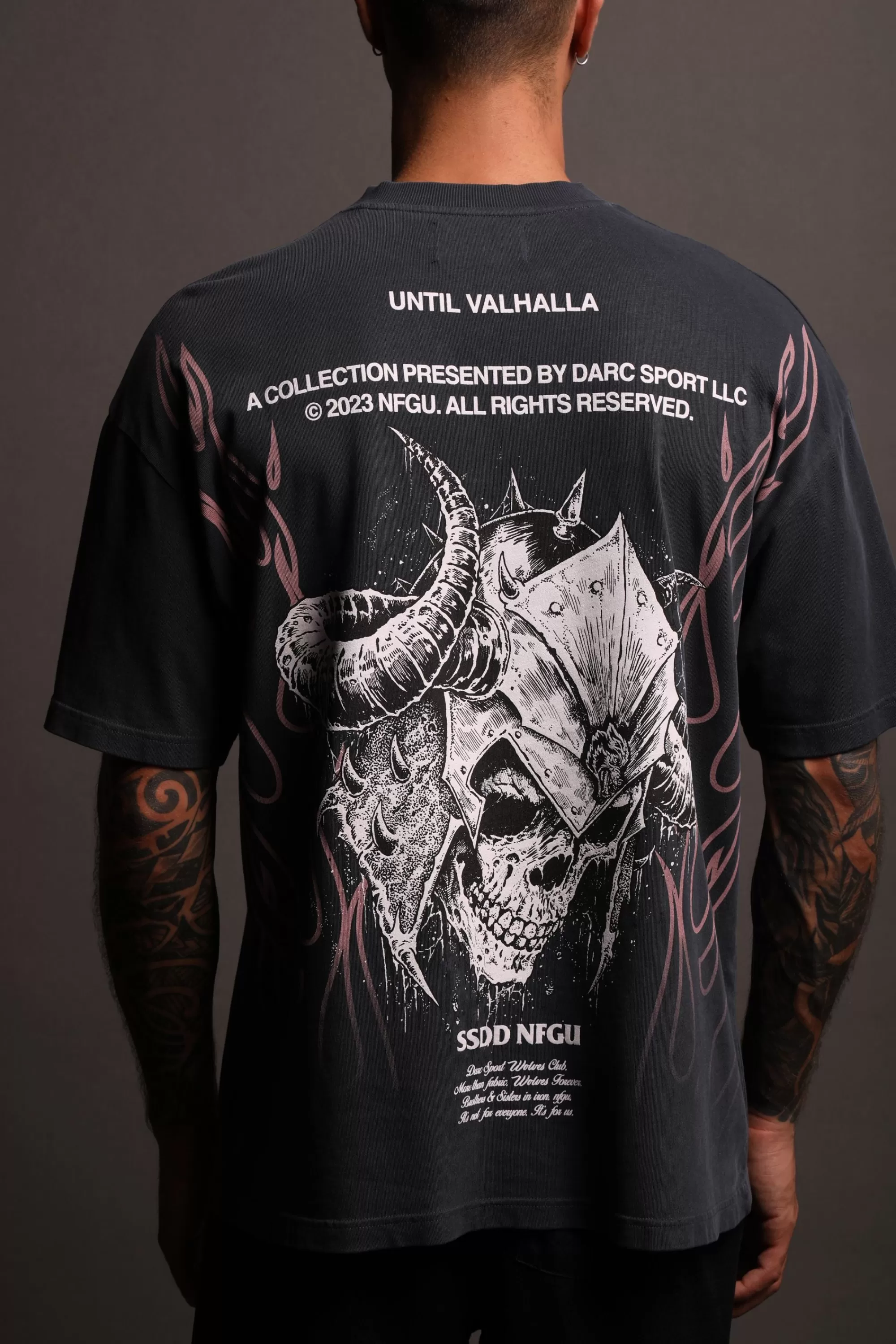 Shop House Of Wolves V2 "Premium" Oversized Unisex Tee In Midnight Blue Men Premium/Oversized Tees