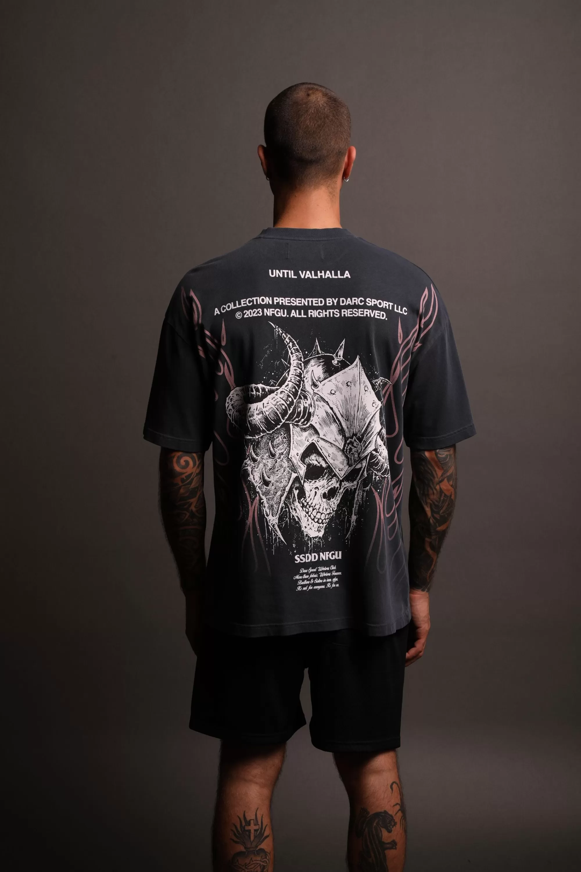 Shop House Of Wolves V2 "Premium" Oversized Unisex Tee In Midnight Blue Men Premium/Oversized Tees