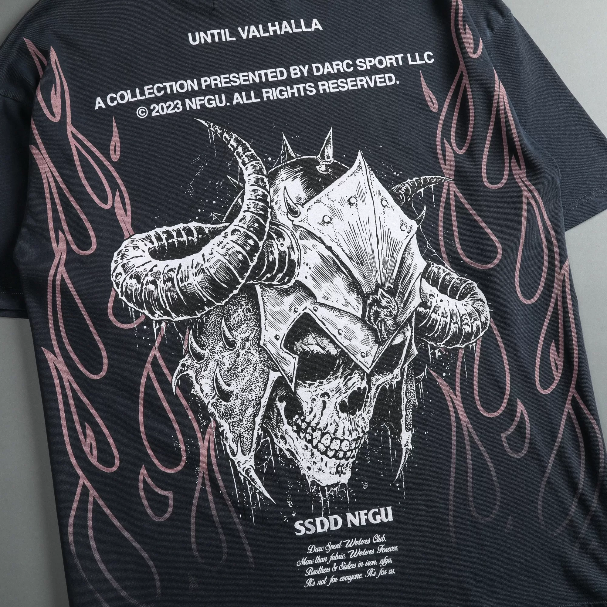 Shop House Of Wolves V2 "Premium" Oversized Unisex Tee In Midnight Blue Men Premium/Oversized Tees