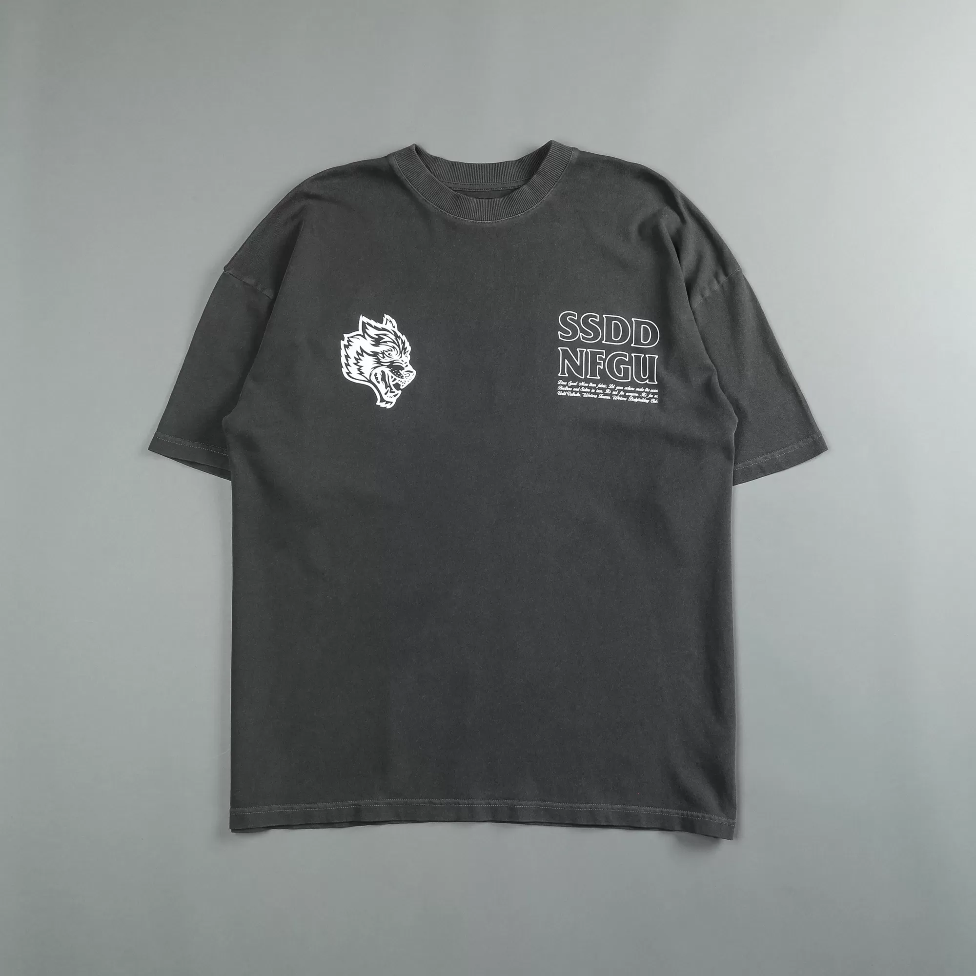 Flash Sale House Of Wolves V2 "Premium" Oversized Unisex Tee In Wolf Gray Men Premium/Oversized Tees