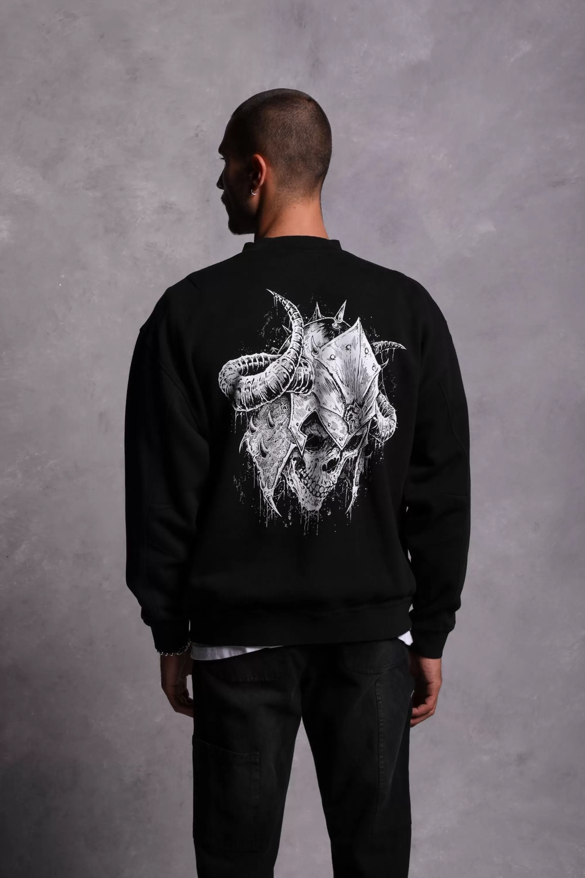 Clearance House Of Wolves "Vintage Cornell" Crewneck In Black Men Crewnecks