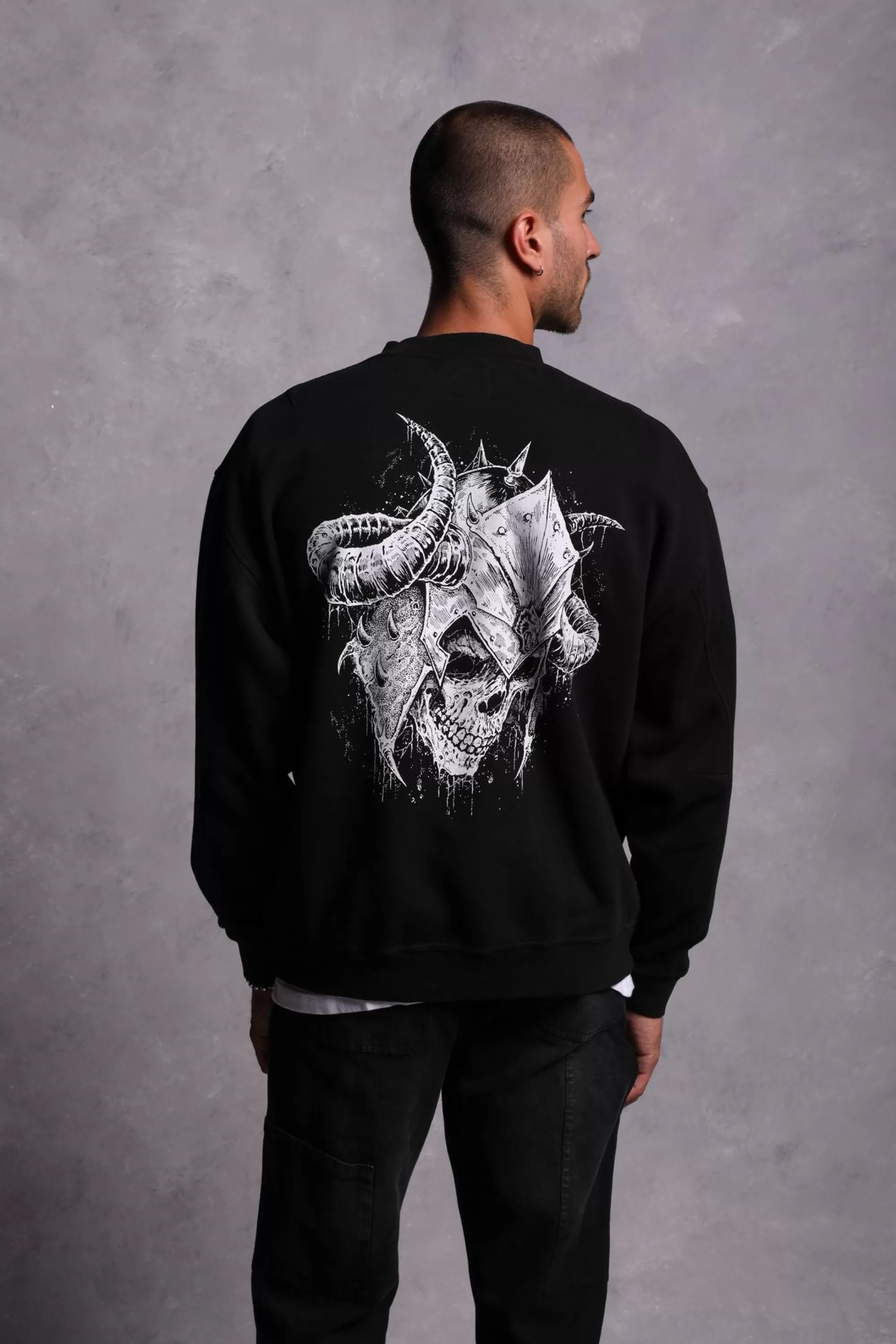 Clearance House Of Wolves "Vintage Cornell" Crewneck In Black Men Crewnecks