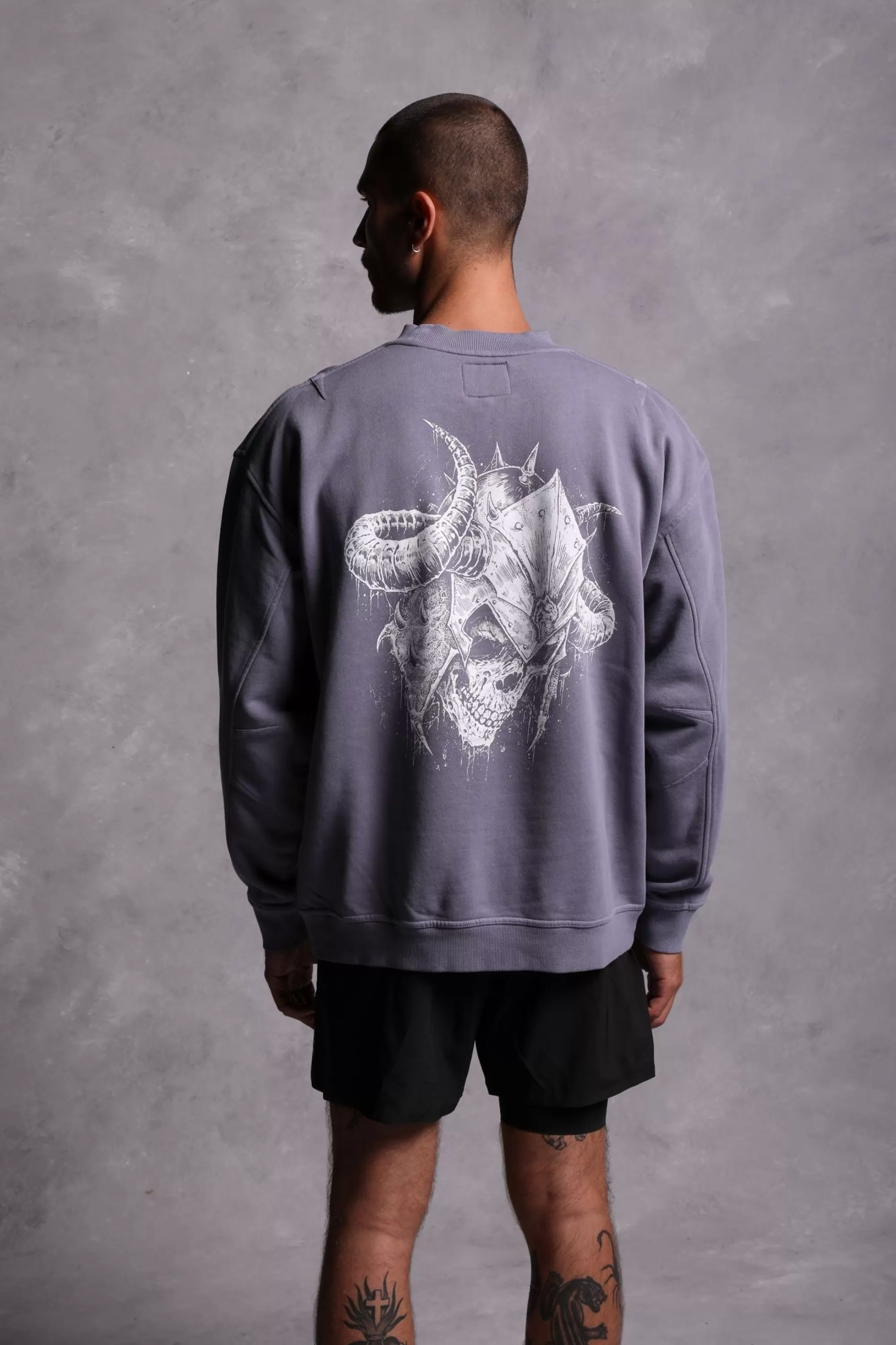 Shop House Of Wolves "Vintage Cornell" Crewneck In Norse Purple Men Crewnecks