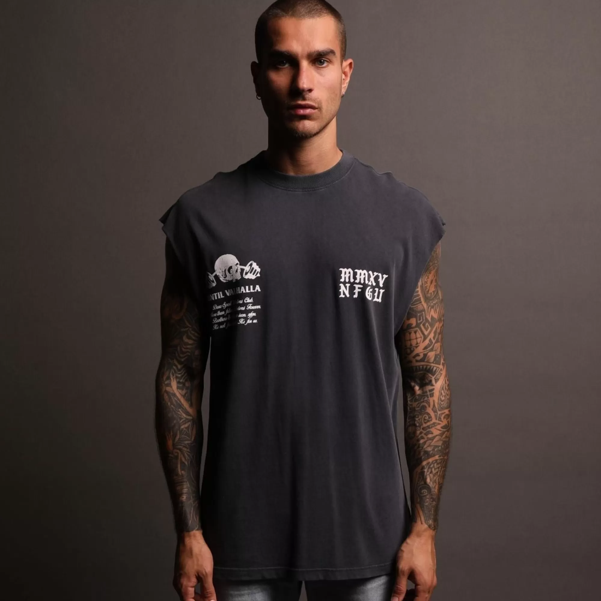 Discount In Bones "Premium Vintage" Muscle Tee In Midnight Blue Men Tanks/Muscle Tees
