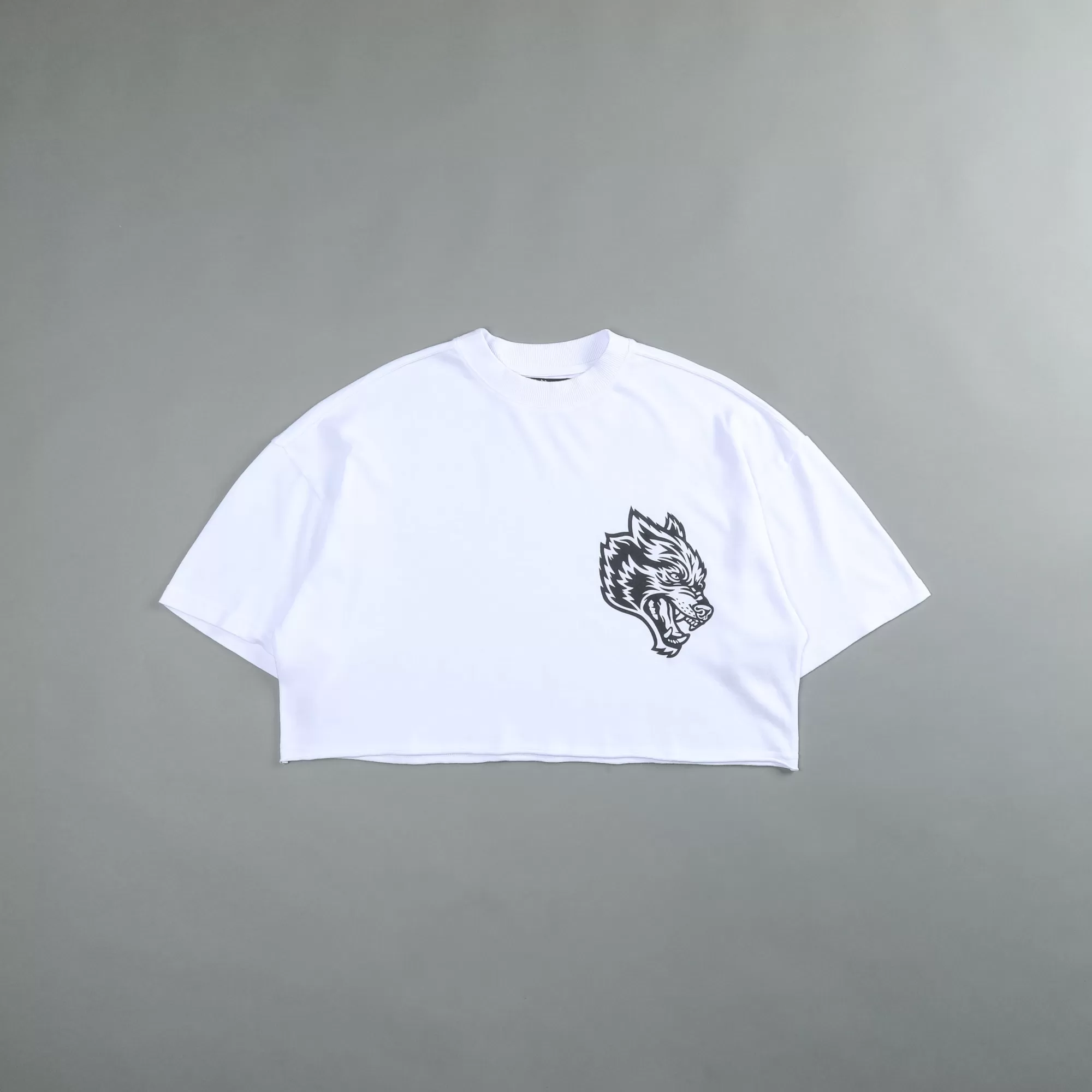 Cheap In Our Heart "Premium" Oversized (Cropped) Tee In White Women Tops