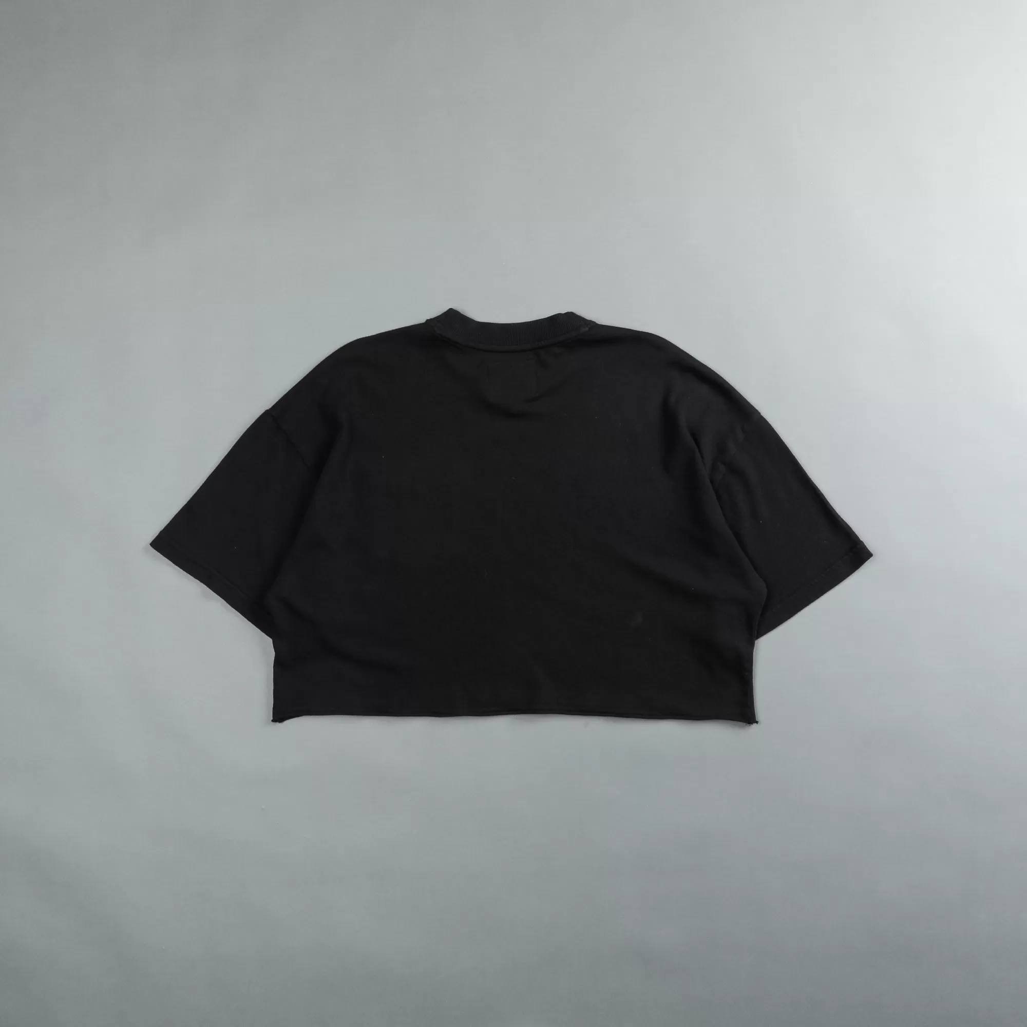 Fashion In Our Heart "Premium Vintage" Oversized (Cropped) Pocket Tee In Black Women Tops