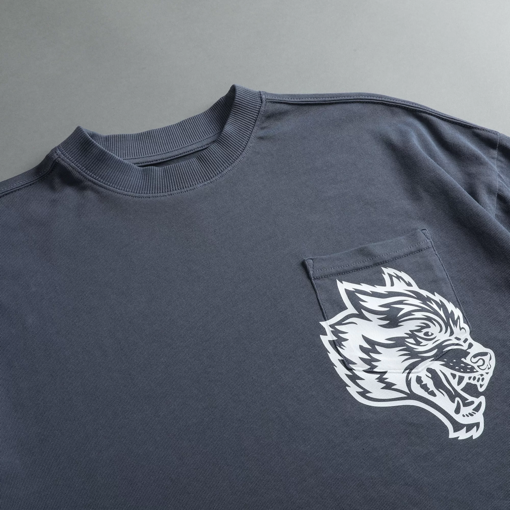 Cheap In Our Heart "Premium Vintage" Oversized (Cropped) Pocket Tee In Norse Blue Women Tops