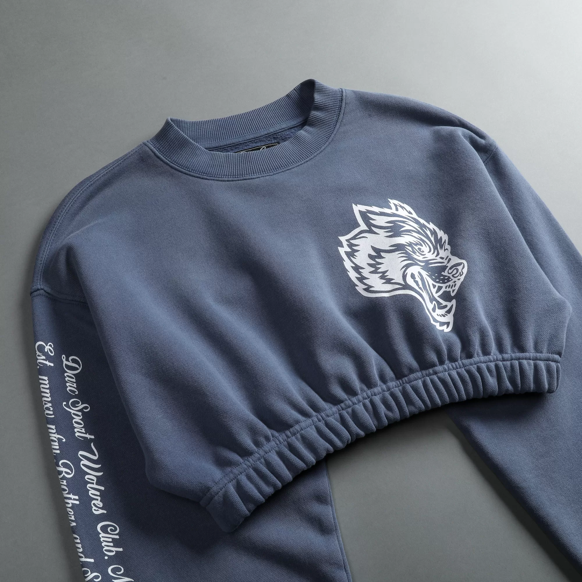 Fashion In Our Heart "Vintage Gwen" (Cropped) Crewneck In Norse Blue Women Tops