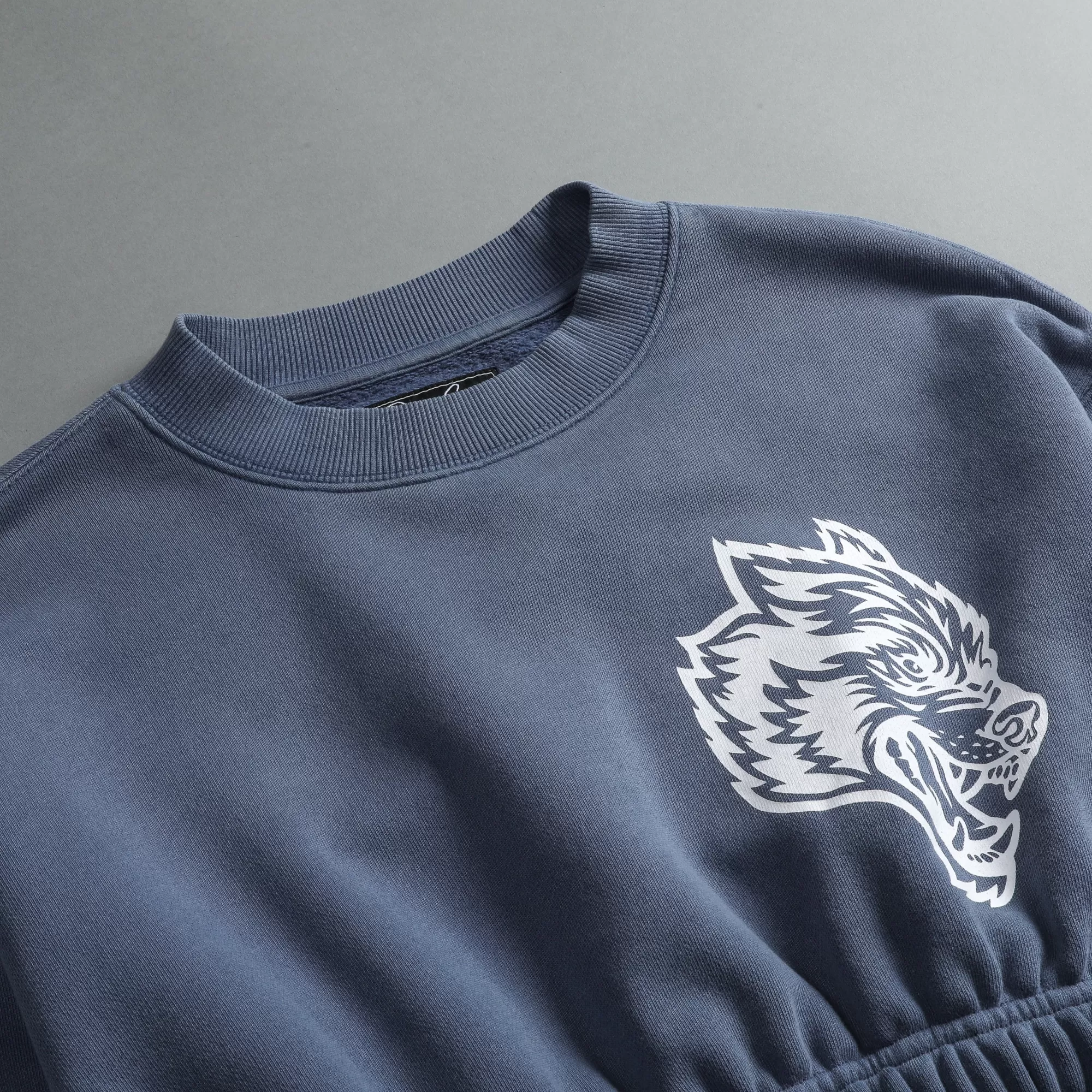 Fashion In Our Heart "Vintage Gwen" (Cropped) Crewneck In Norse Blue Women Tops