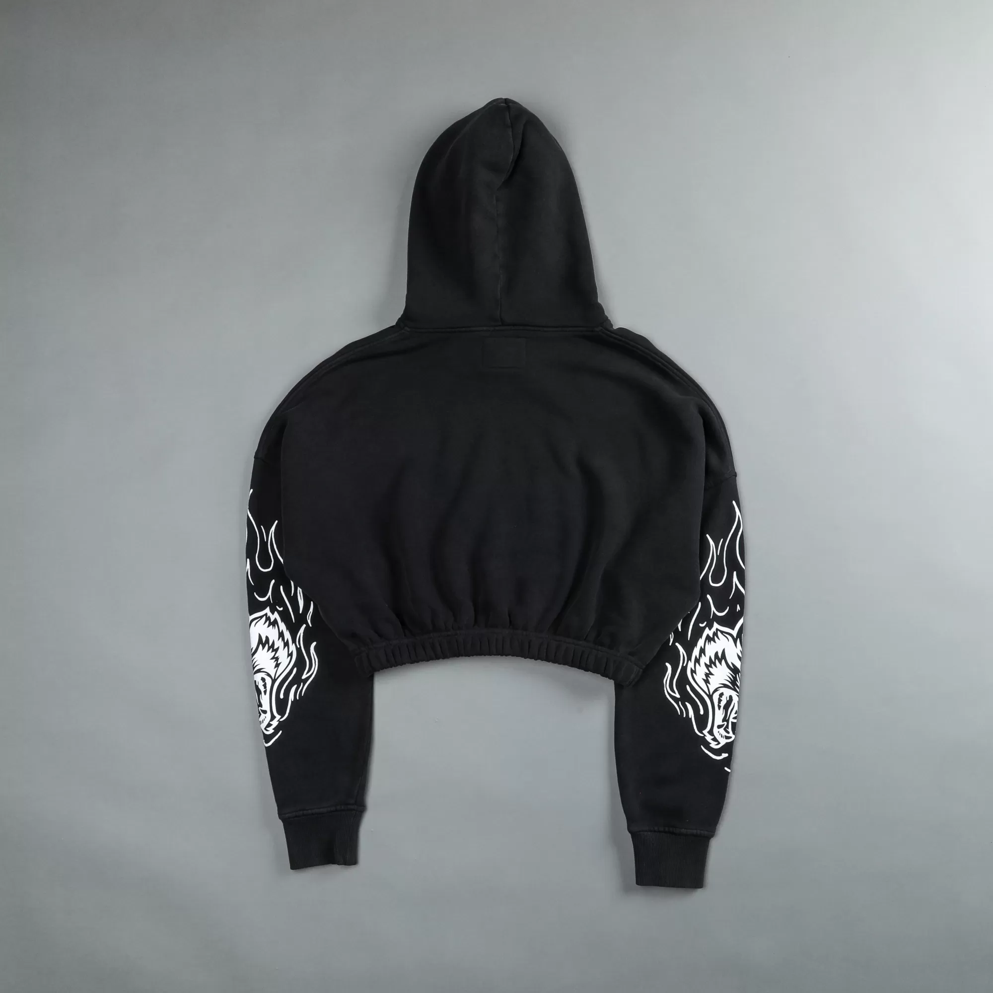 Outlet In The Fire "Vintage Mccauley" (Cropped) Hoodie In Black Women Tops