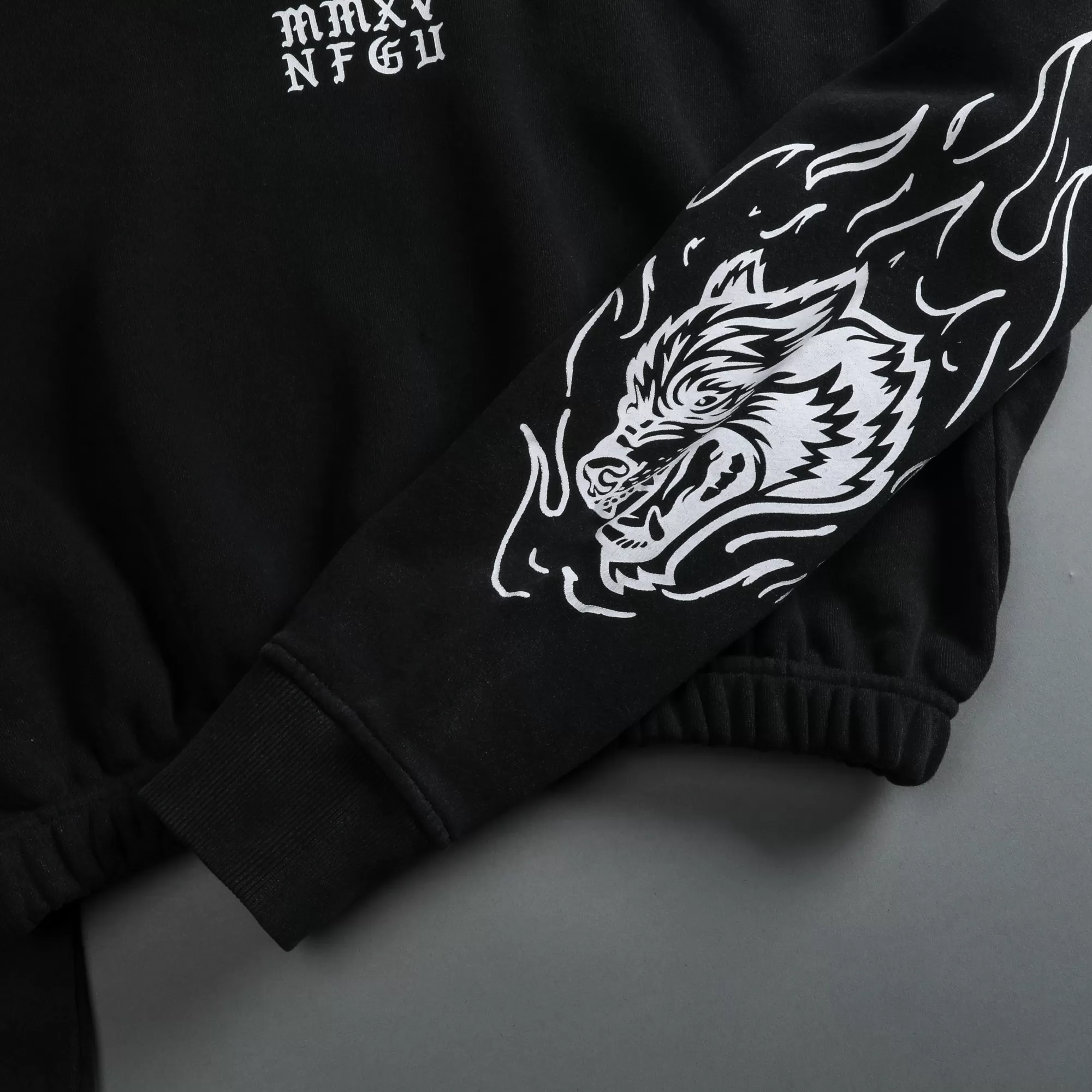 Outlet In The Fire "Vintage Mccauley" (Cropped) Hoodie In Black Women Tops