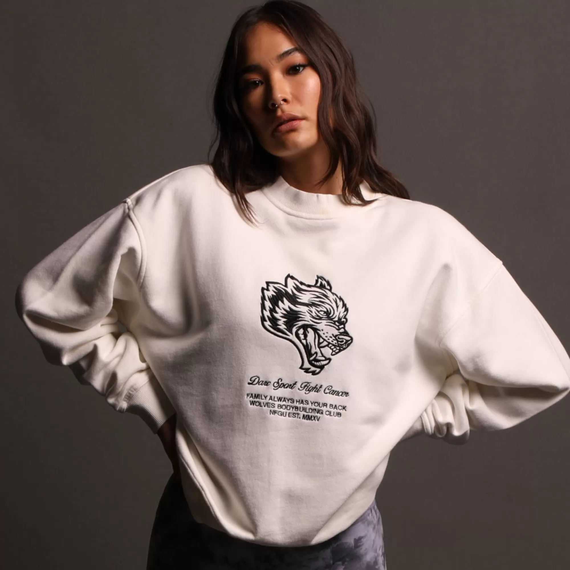 Fashion Inner Strength "London" Unisex Crewneck In Cream Men Crewnecks