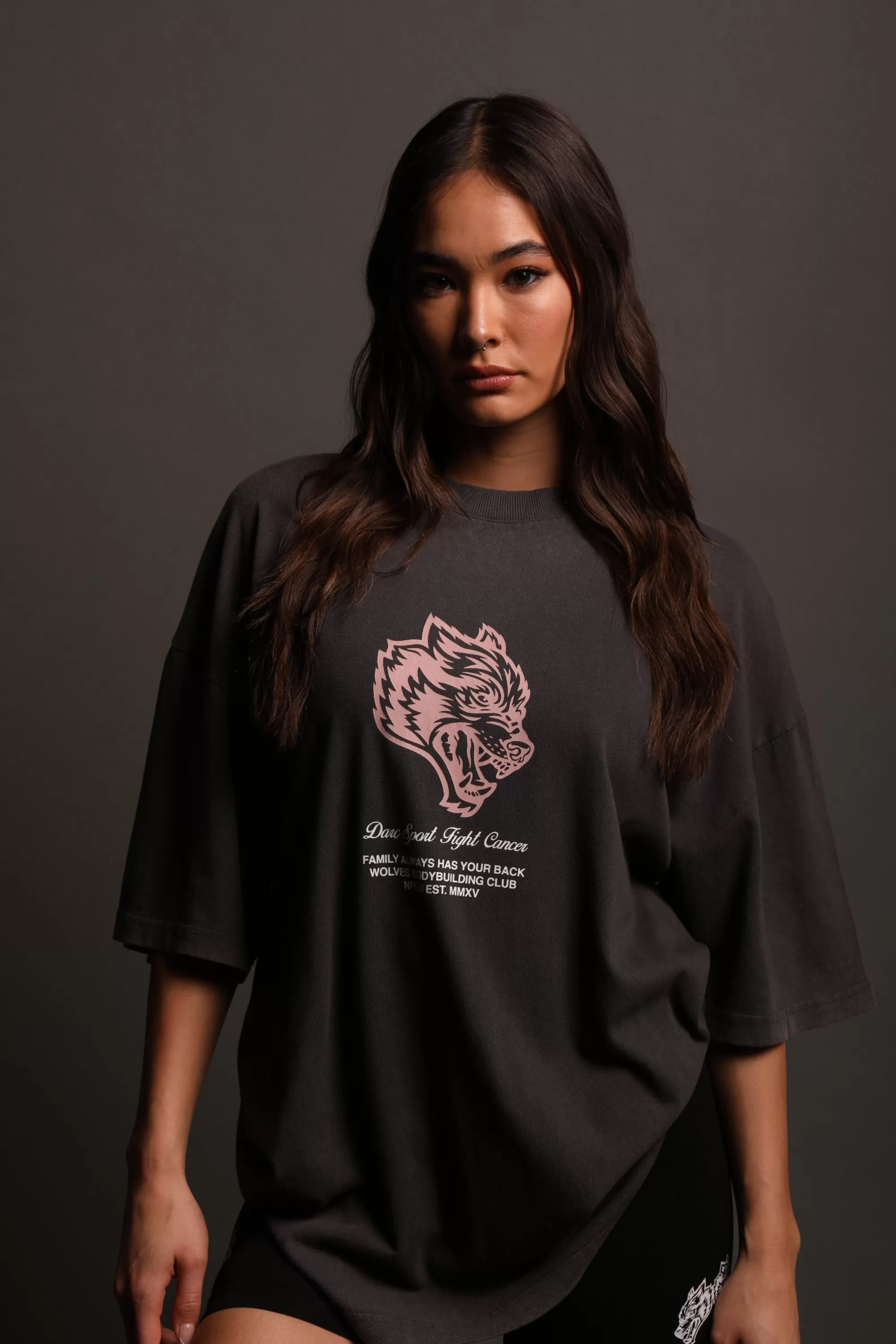 Fashion Inner Strength "Premium" Oversized Unisex Tee In Wolf Gray Women Tops