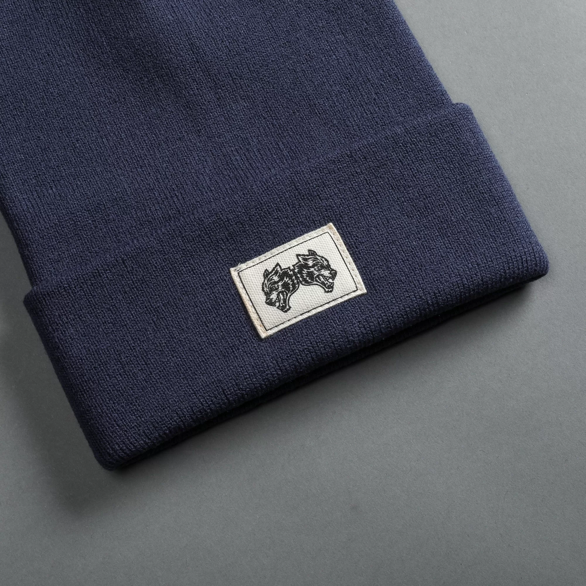 Hot Iykyk Work Hard Patch Beanie In Norse Blue Headwear