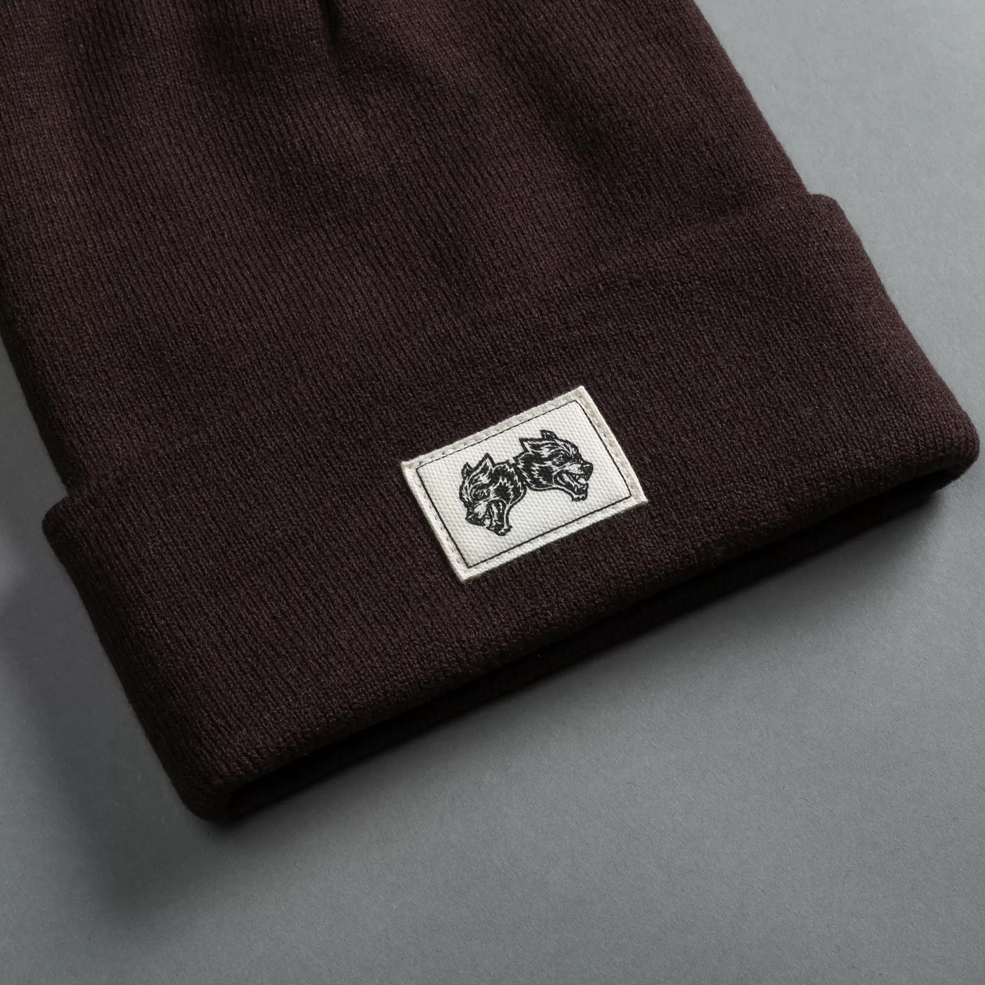 Outlet Iykyk Work Hard Patch Beanie In Norse Brown Headwear