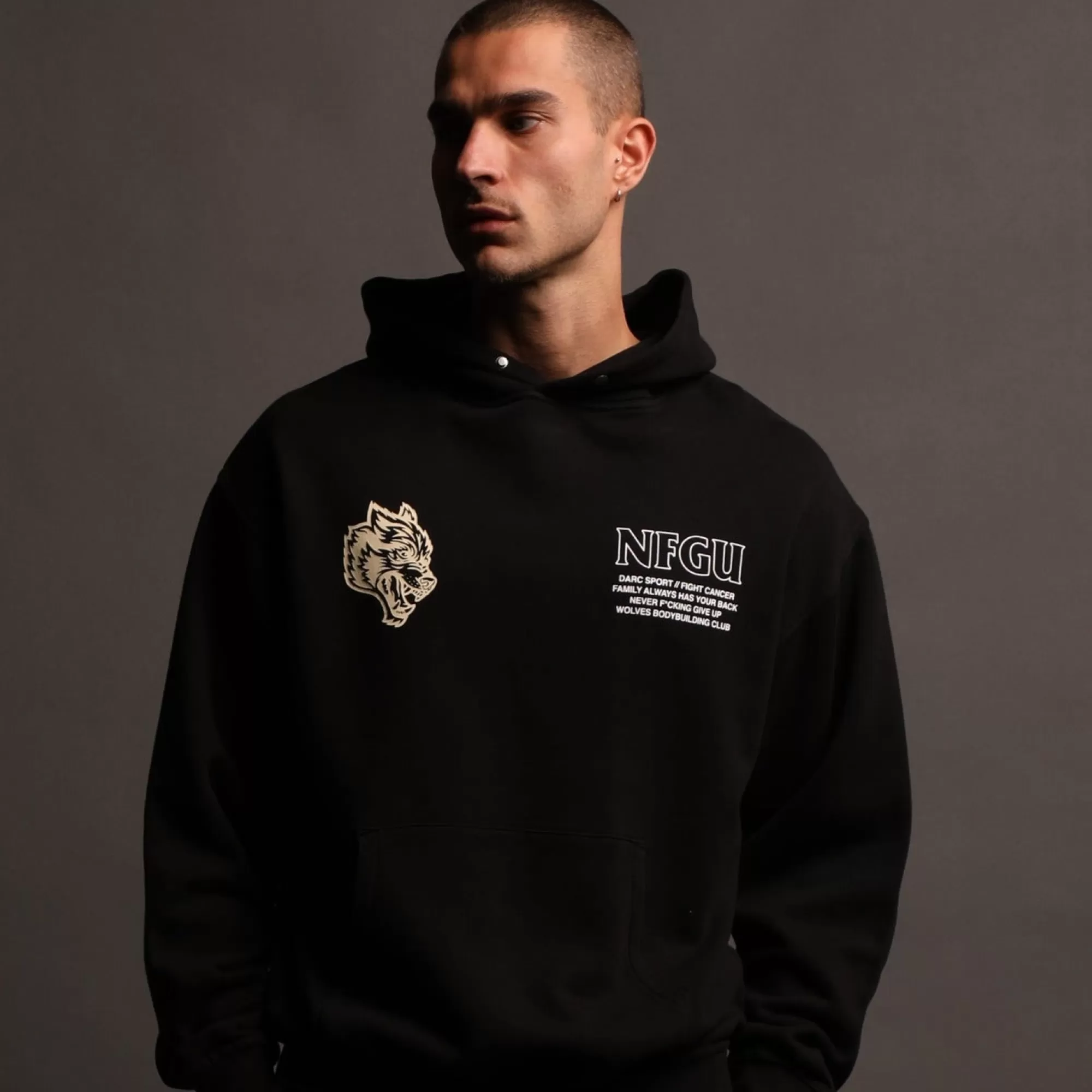 Outlet Keep Fighting "Pierce" Hoodie In Black Men Pierce Hoodies