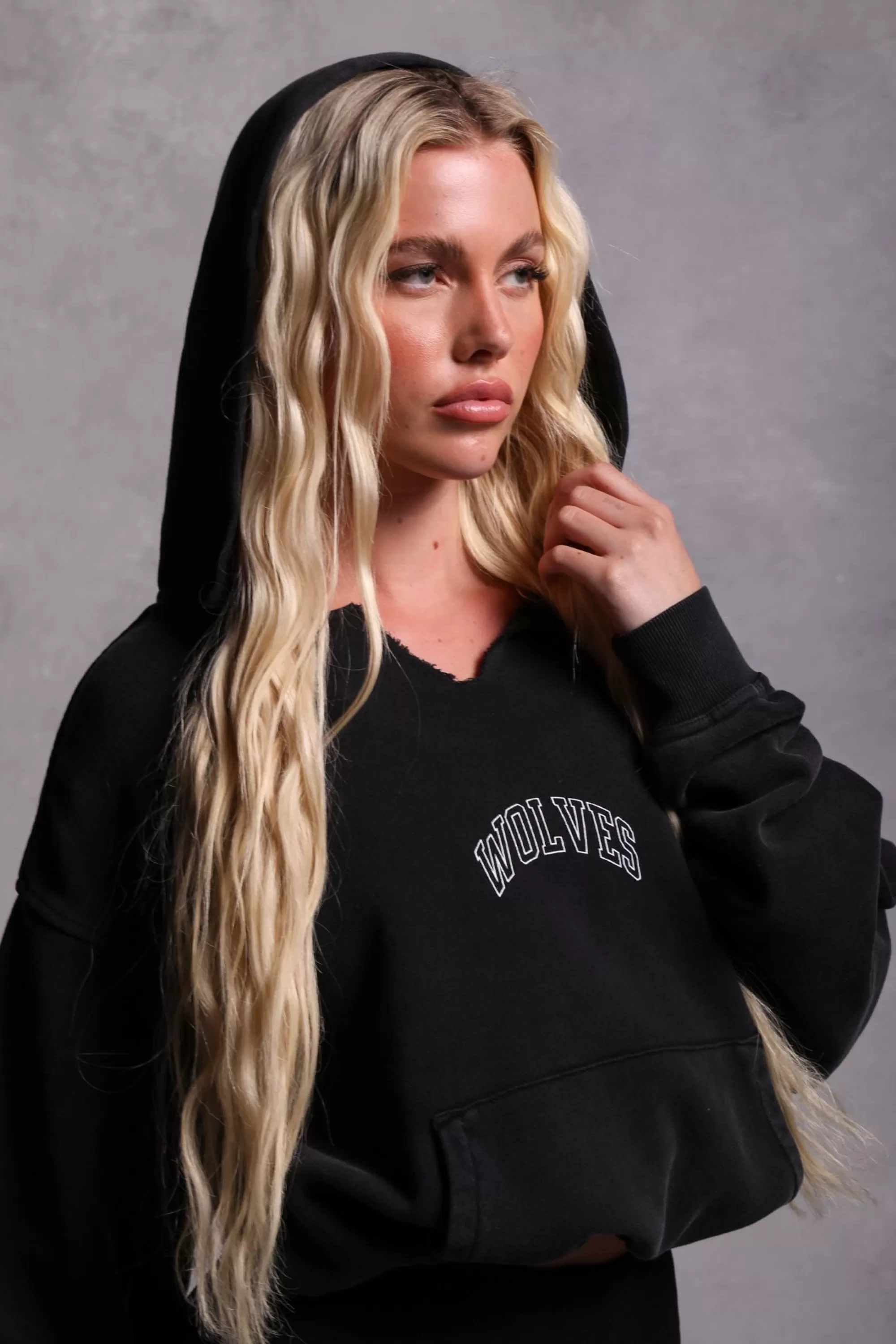 Flash Sale Loyalty "Vintage Dempsey" (Cropped) Hoodie In Black Women Tops