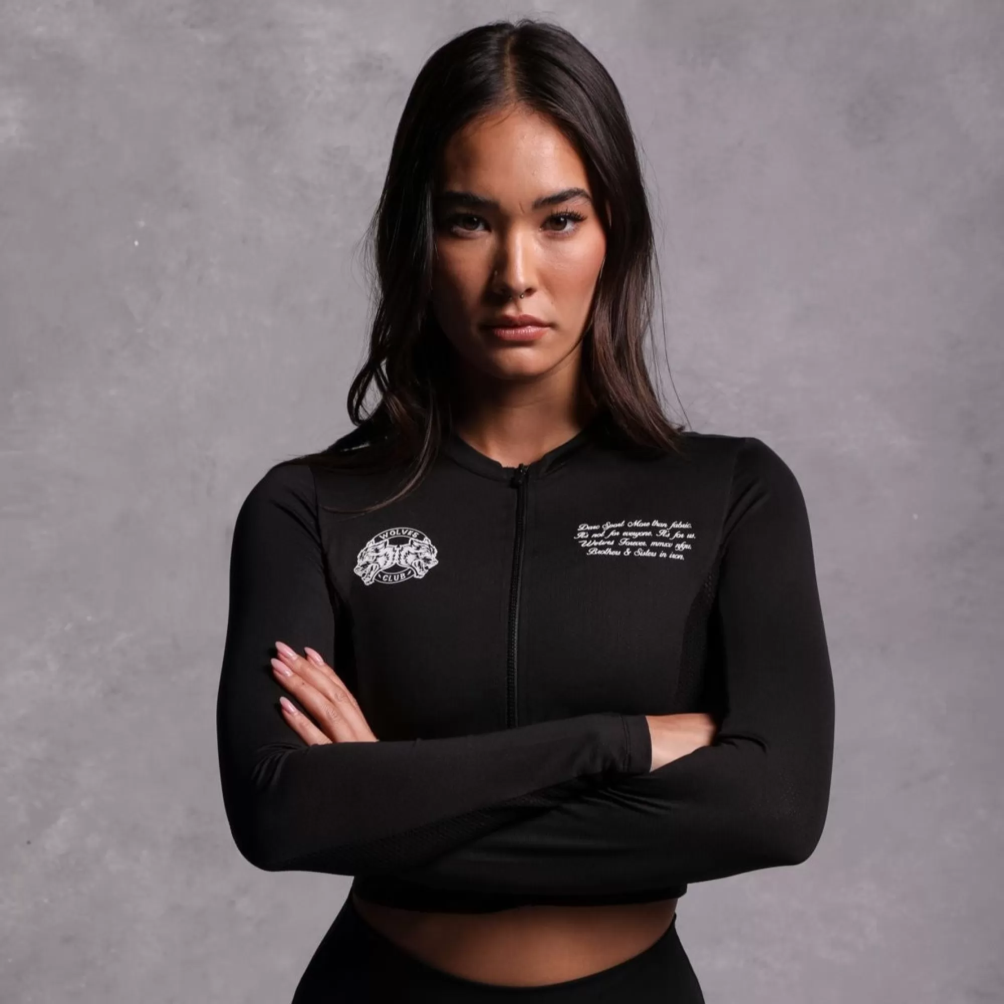 Best Sale Marked (Ls) Cycling Jersey In Black Women Tops