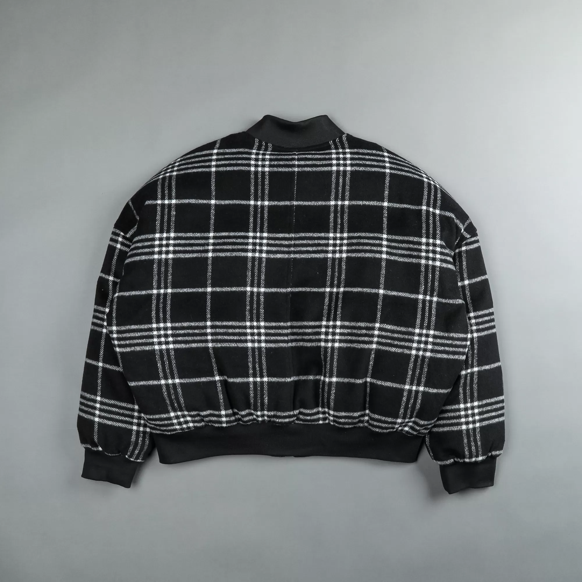 Cheap Marked Vicious Plaid Bomber Jacket In Black Plaid Men Jackets/Outerwear