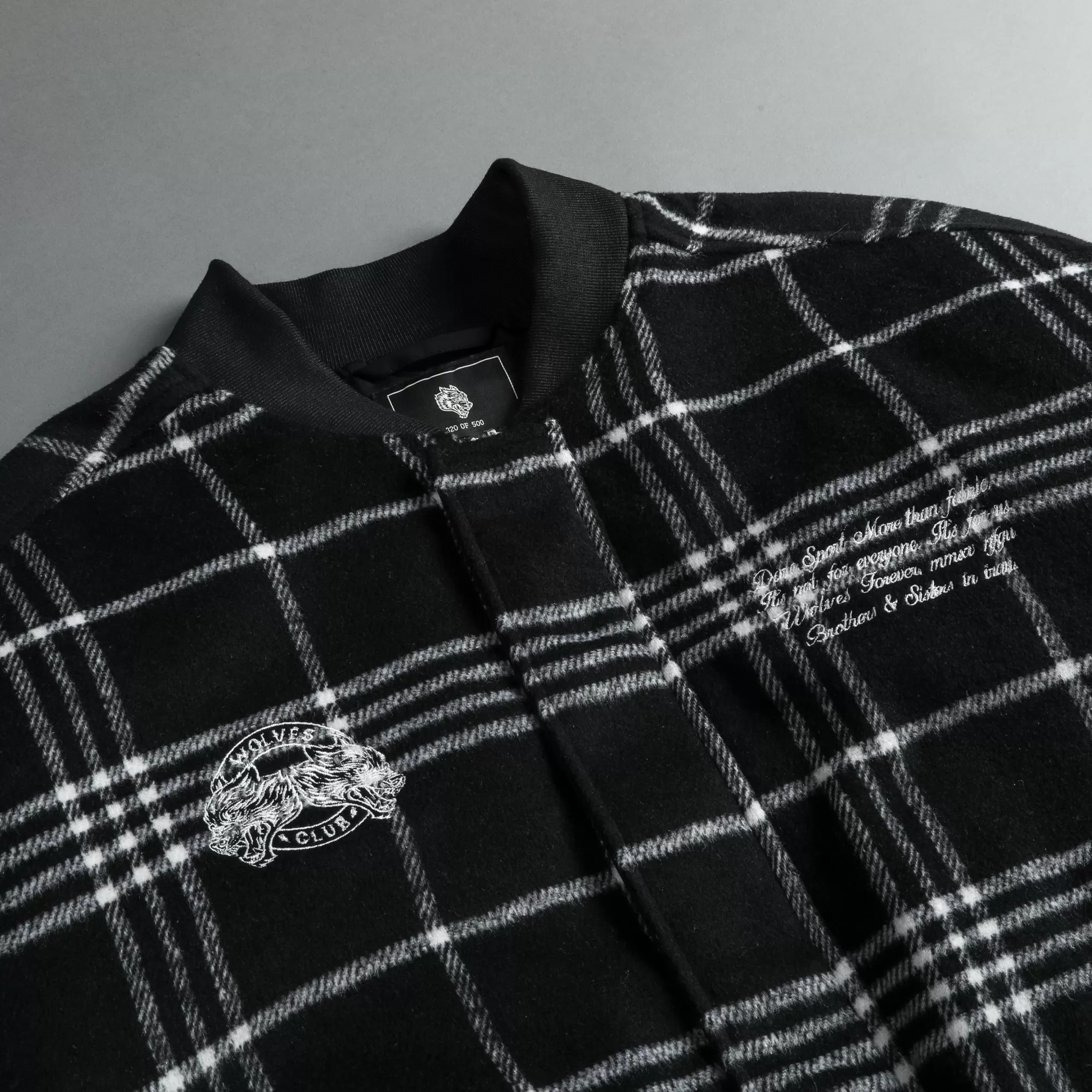 Cheap Marked Vicious Plaid Bomber Jacket In Black Plaid Men Jackets/Outerwear