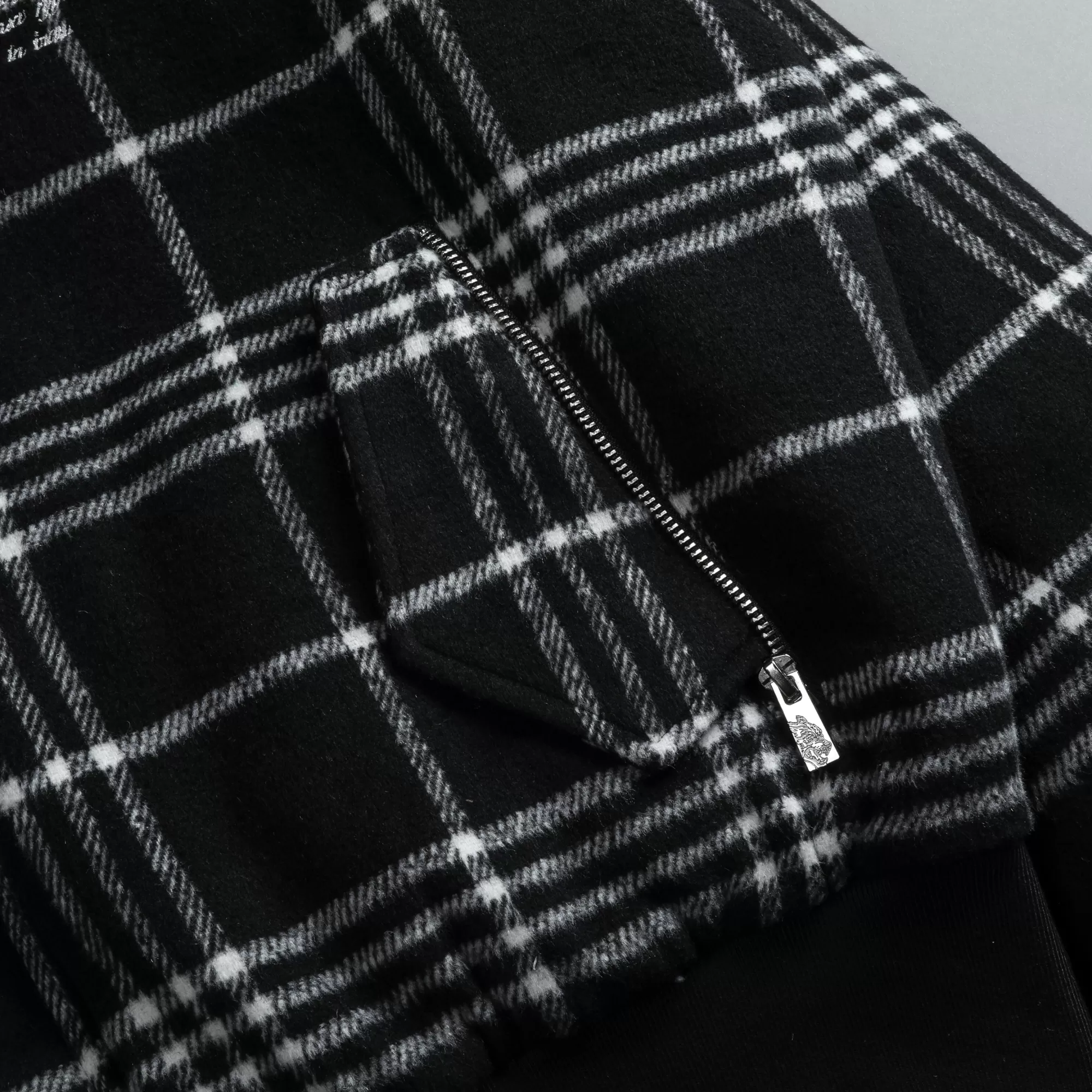 Cheap Marked Vicious Plaid Bomber Jacket In Black Plaid Men Jackets/Outerwear