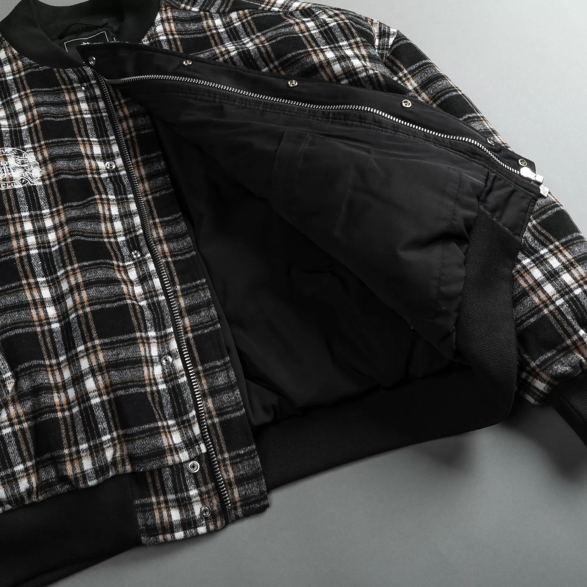 Best Marked Vicious Plaid Bomber Jacket In Black/Brown Plaid Men Jackets/Outerwear
