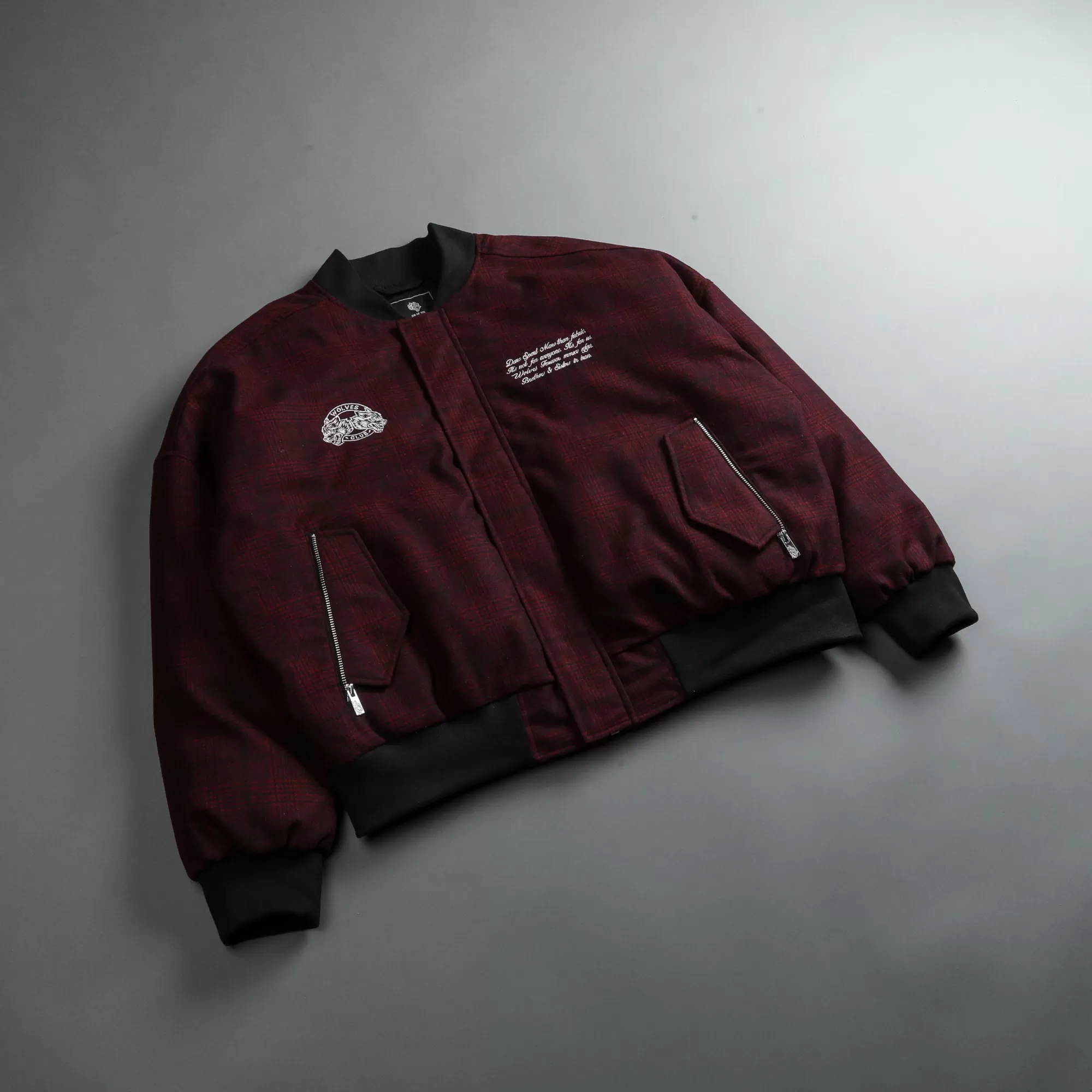 Online Marked Vicious Plaid Bomber Jacket In Red Plaid Men Jackets/Outerwear