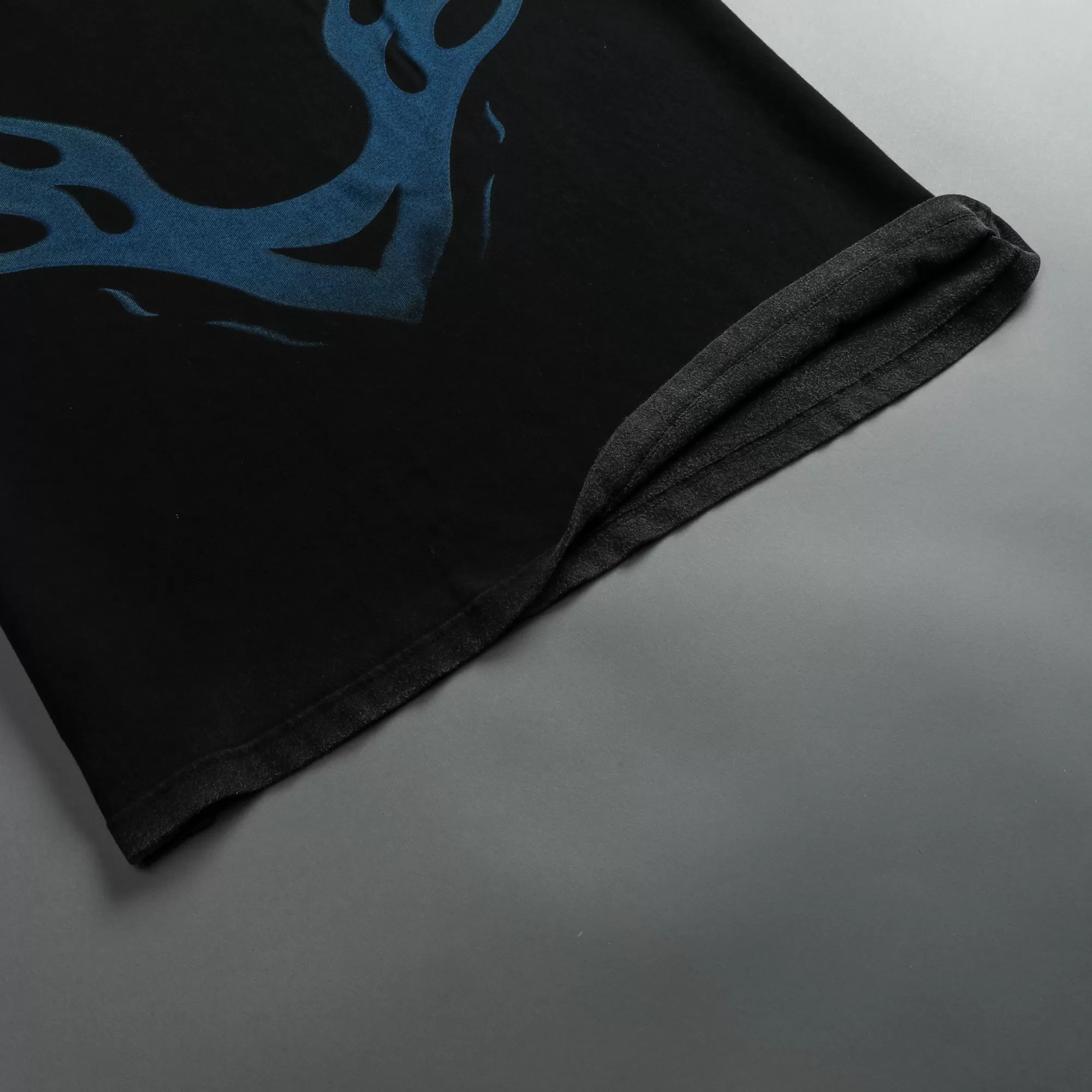 Cheap Moth To A Flame "Premium Vintage" Oversized Unisex Tee In Black/Blue Men Premium/Oversized Tees